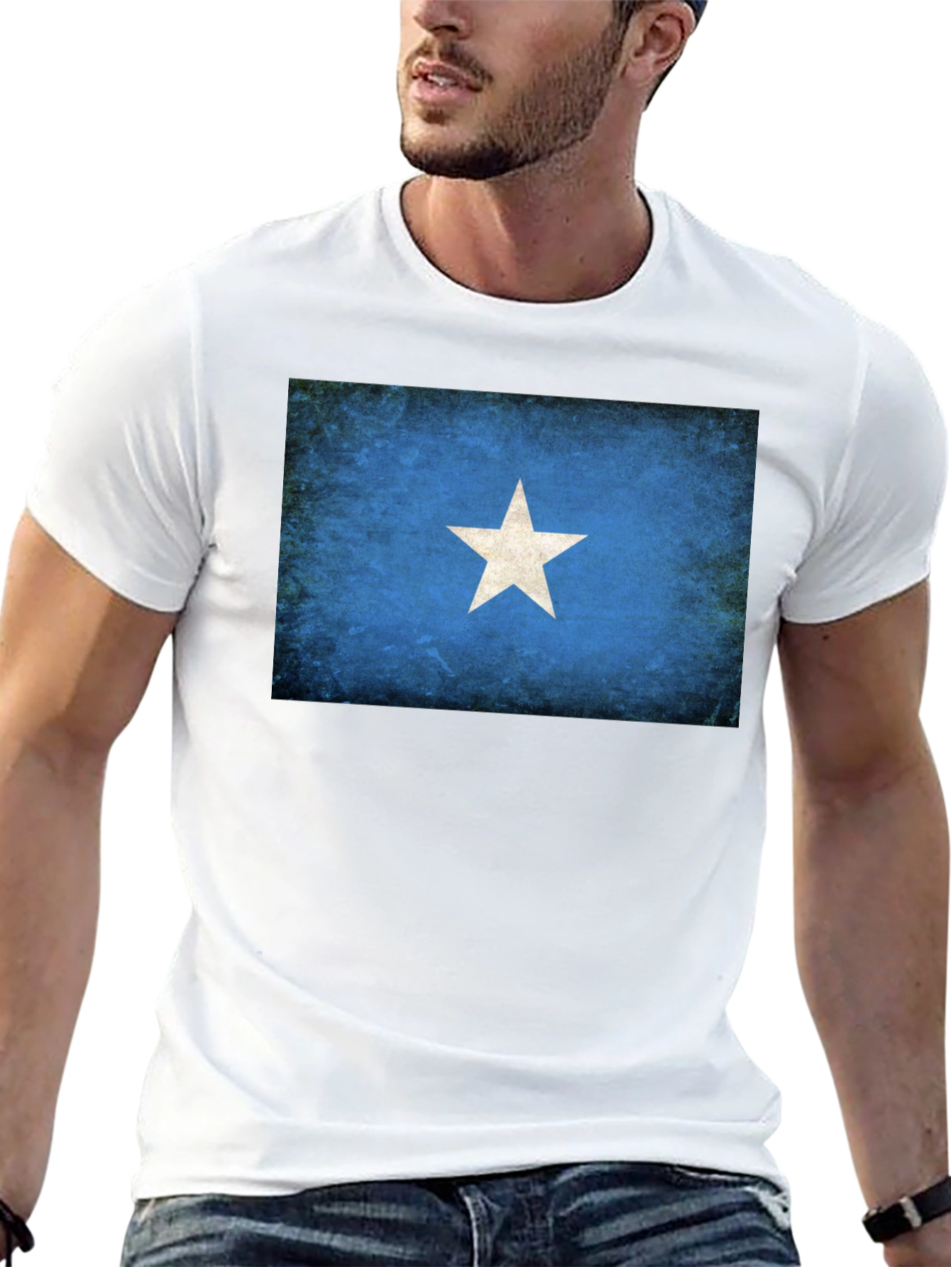 Somalia Flag T-Shirt - Distressed Design
