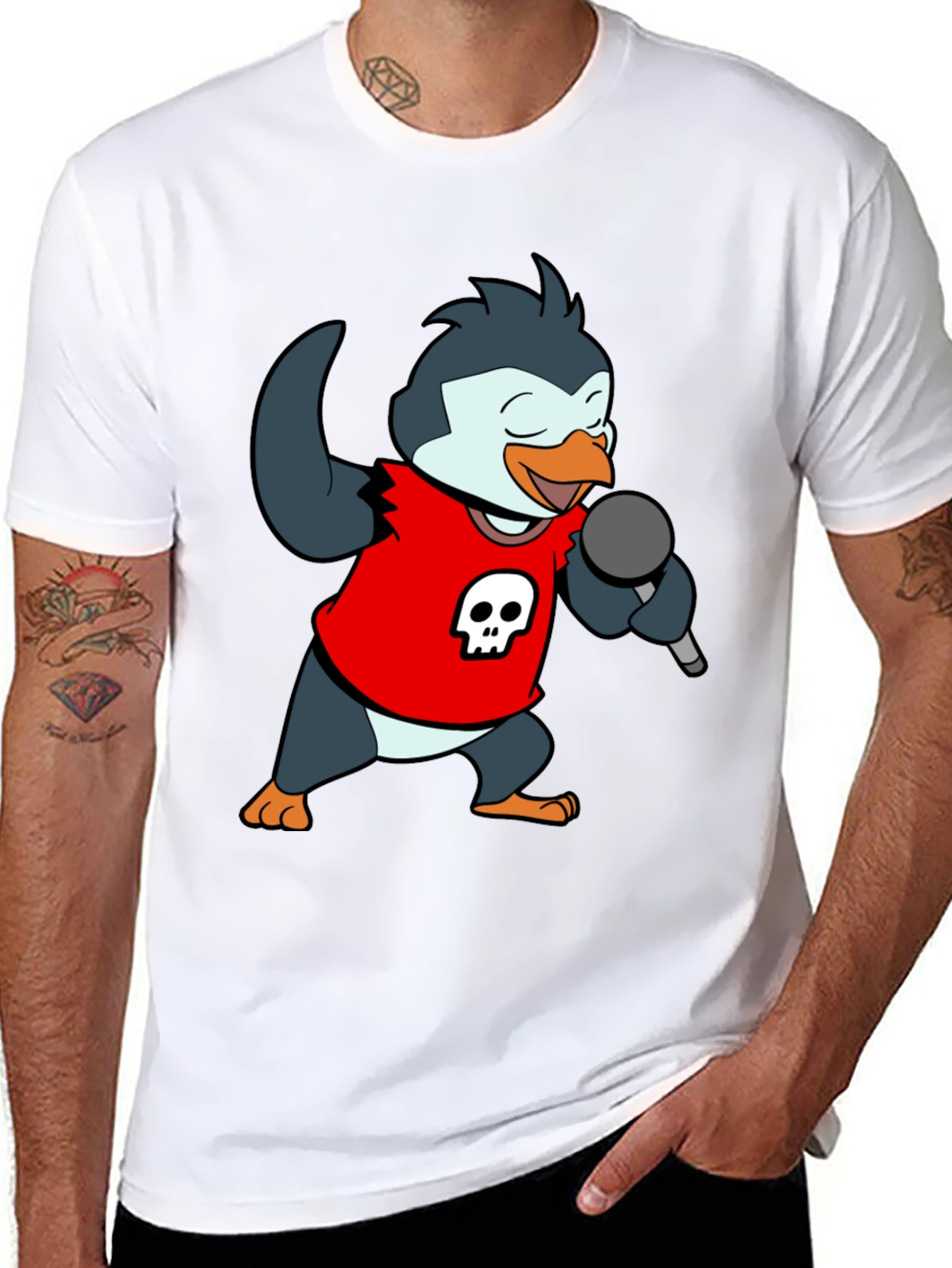 Rockstar Penguin Graphic Tee