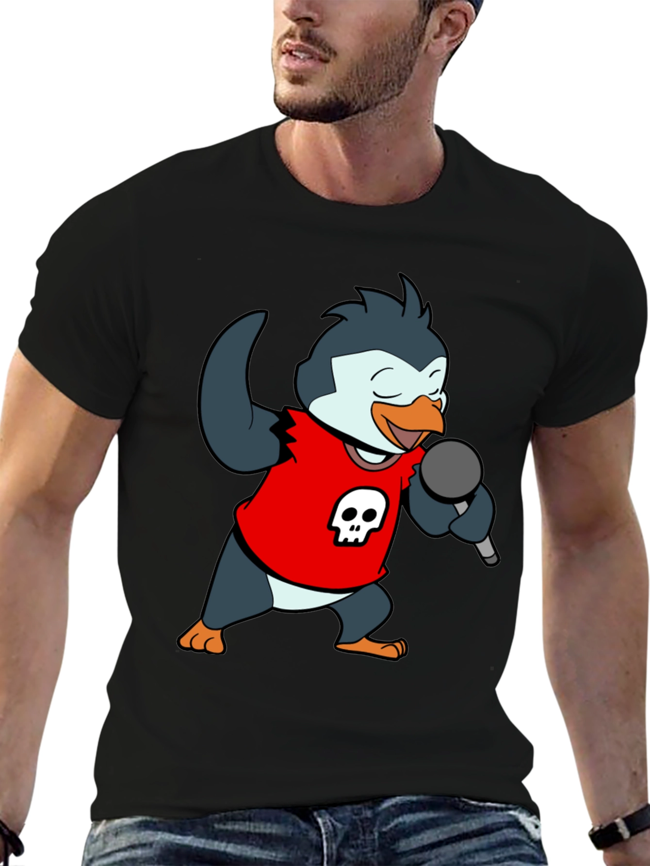 Rockstar Penguin Graphic Tee
