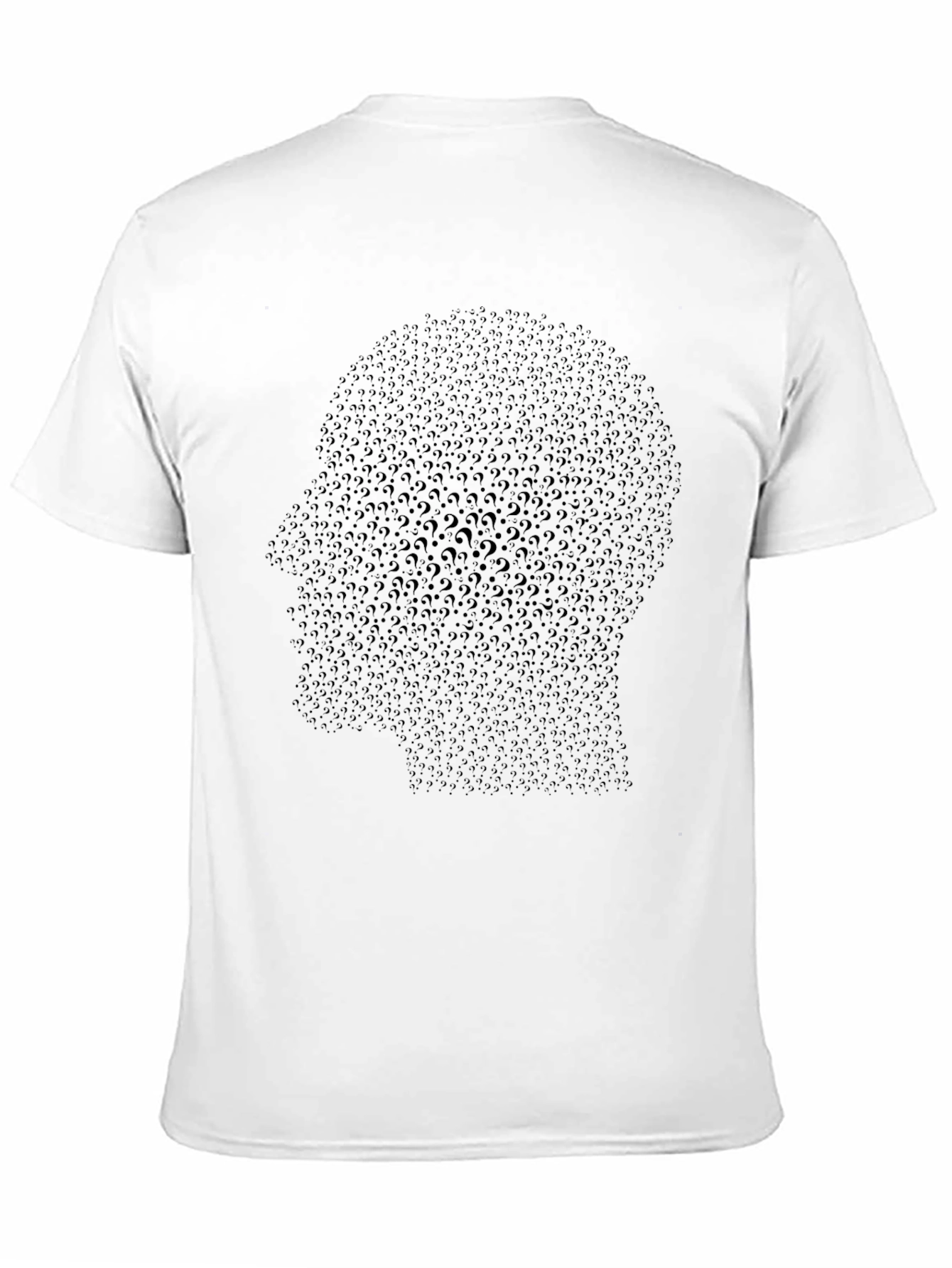 Question Mark Head Graphic Black T-Shirt