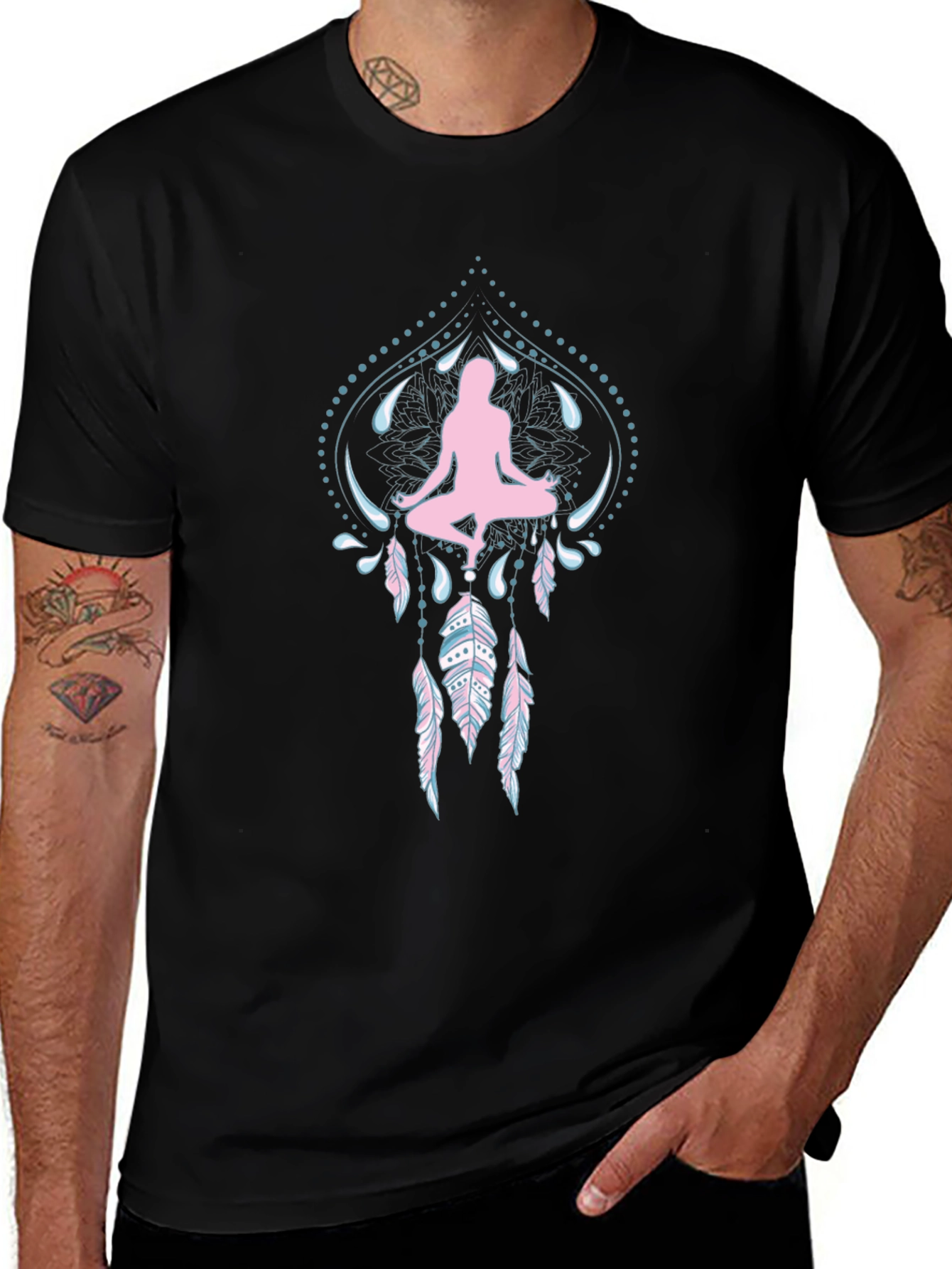 Yoga Meditation Dreamcatcher Graphic Tee