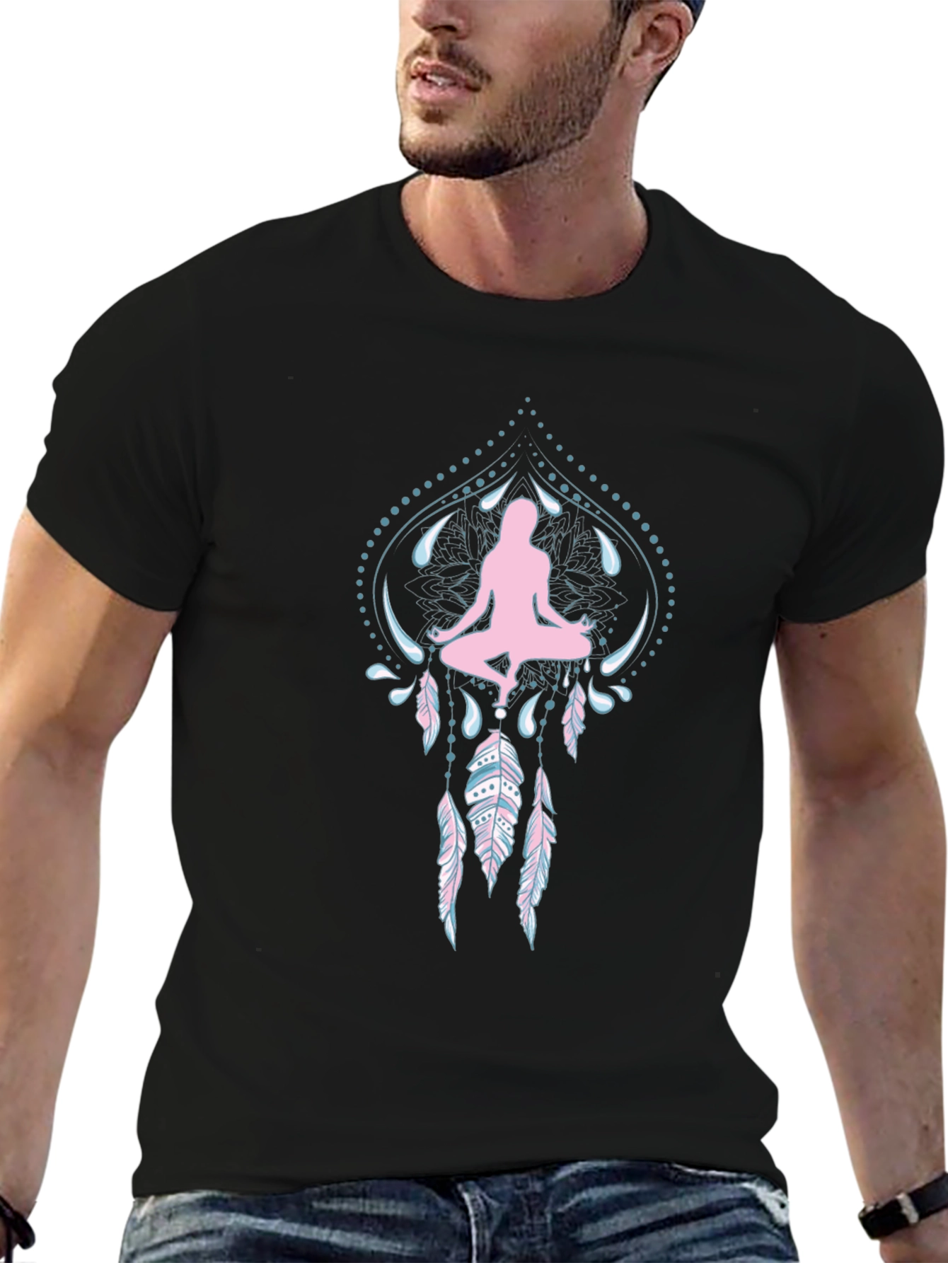 Yoga Meditation Dreamcatcher Graphic Tee
