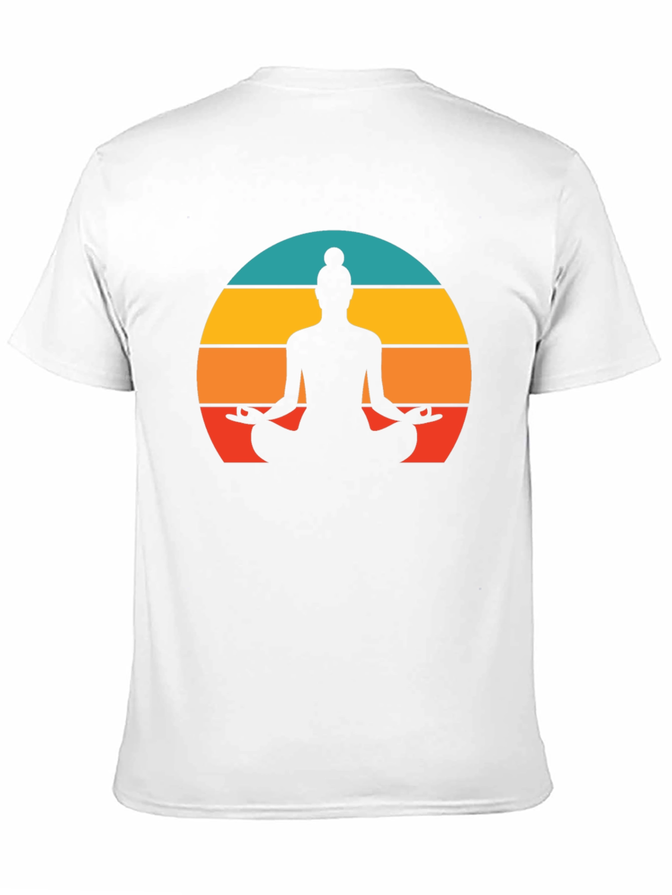 Yoga Silhouette Tee - Sunset Meditation Design