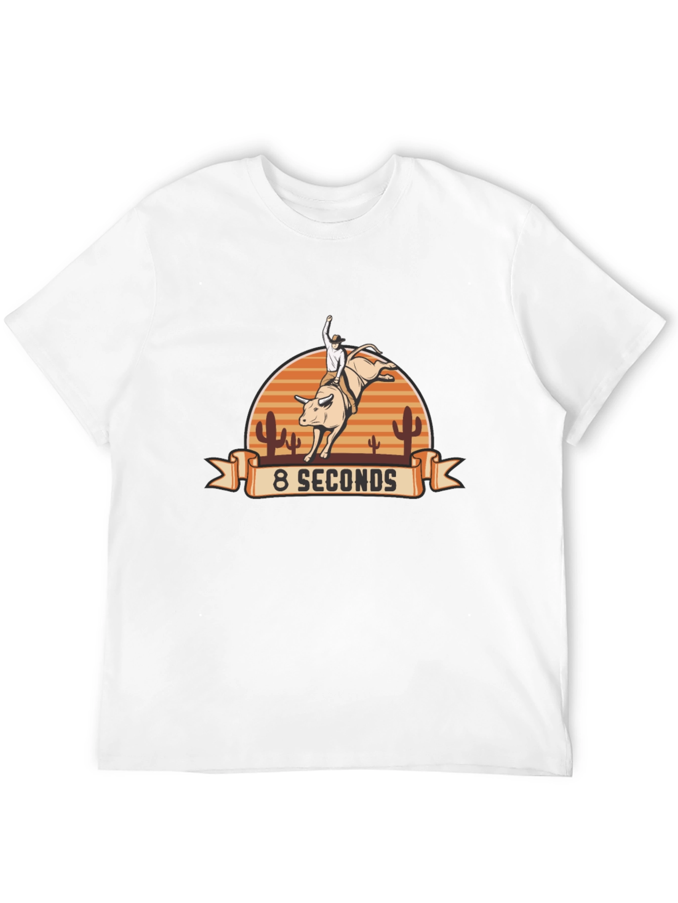 8 Seconds Rodeo Bull Riding Graphic Tee
