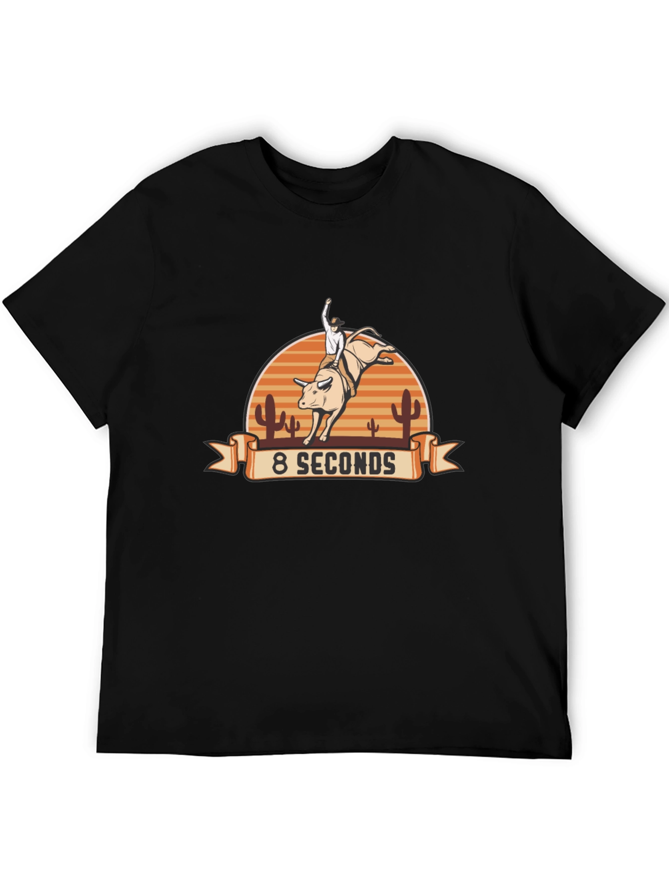 8 Seconds Rodeo Bull Riding Graphic Tee