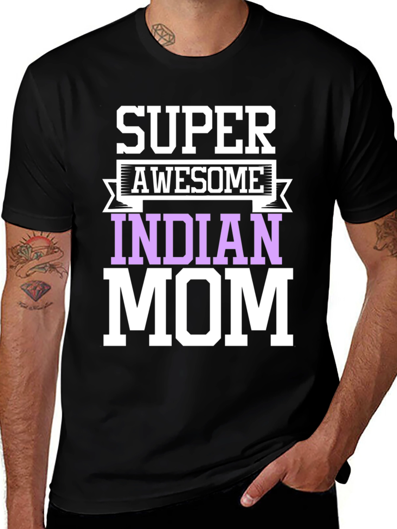 Super Awesome Indian Mom T-Shirt - Black