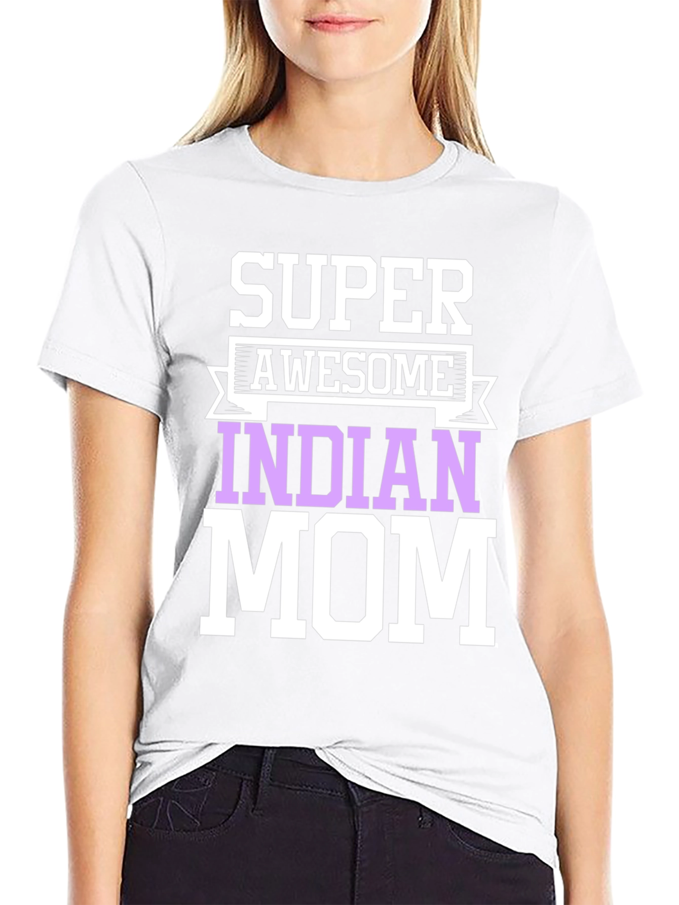 Super Awesome Indian Mom T-Shirt - Black