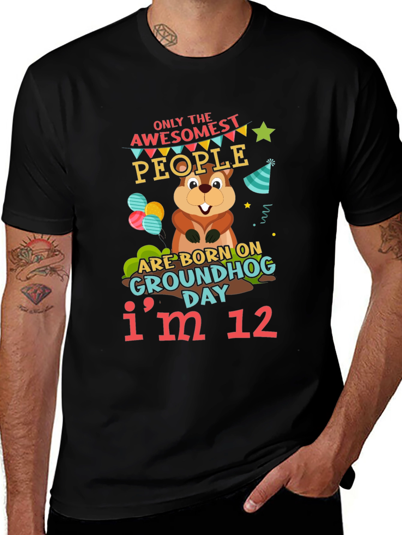 Awesome Groundhog Day 12th Birthday T-Shirt