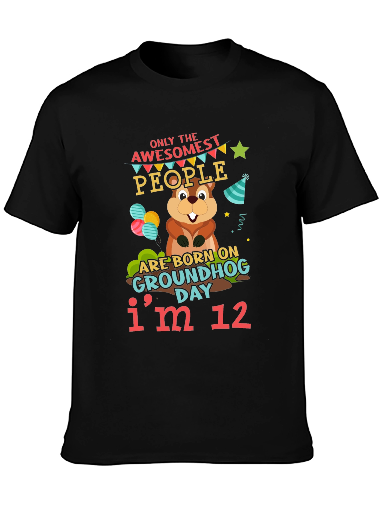 Awesome Groundhog Day 12th Birthday T-Shirt