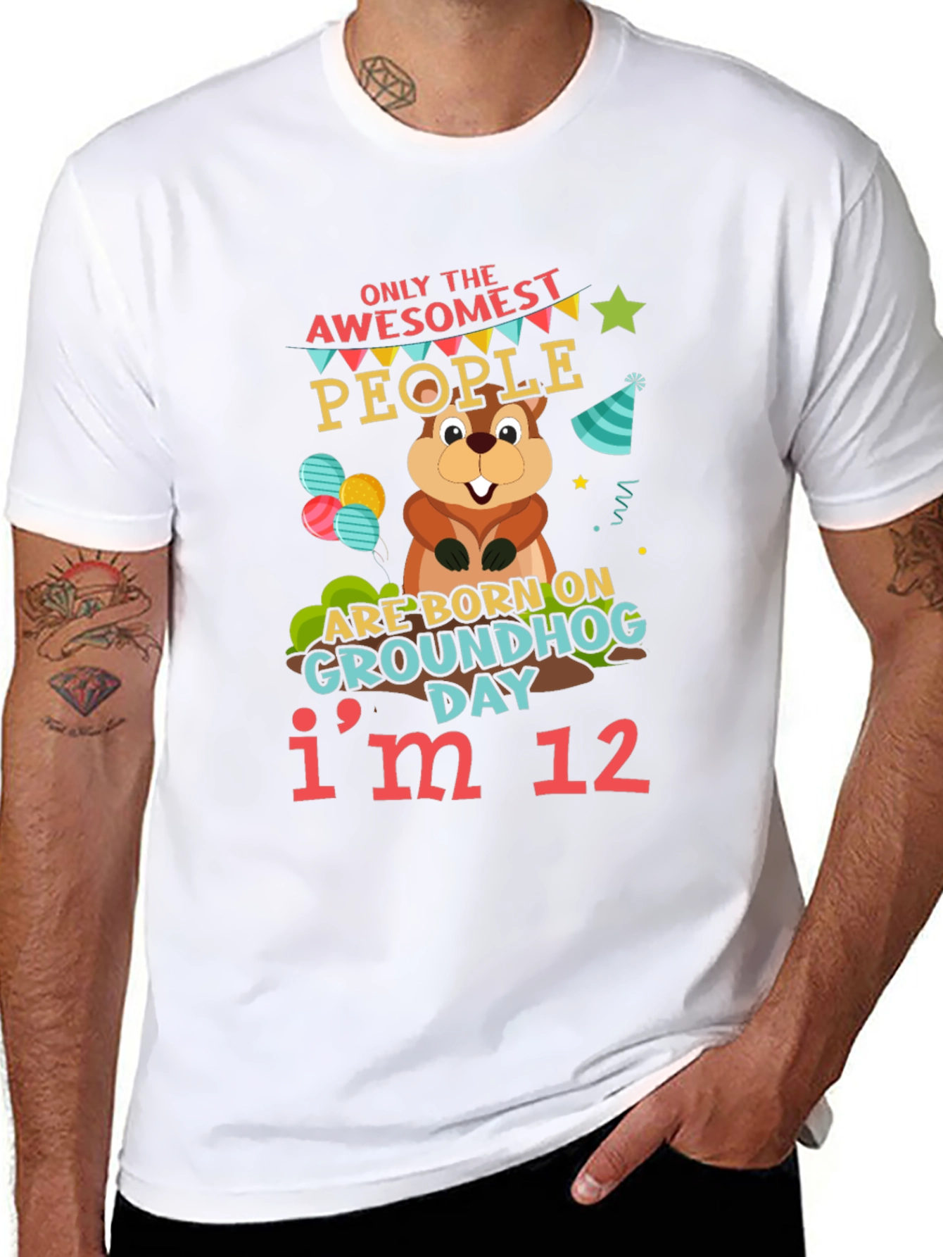 Awesome Groundhog Day 12th Birthday T-Shirt