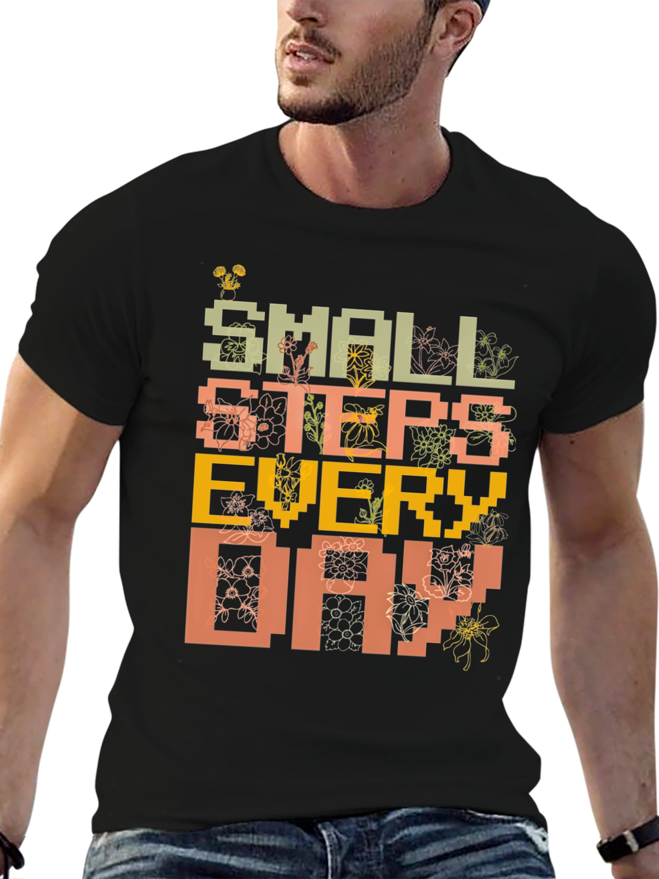 Small Steps Everyday Graphic Tee - Black