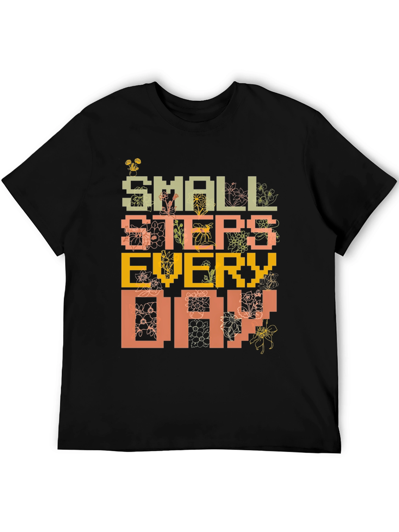 Small Steps Everyday Graphic Tee - Black