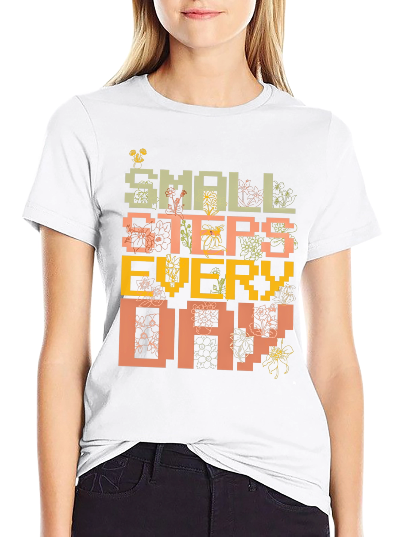 Small Steps Everyday Graphic Tee - Black