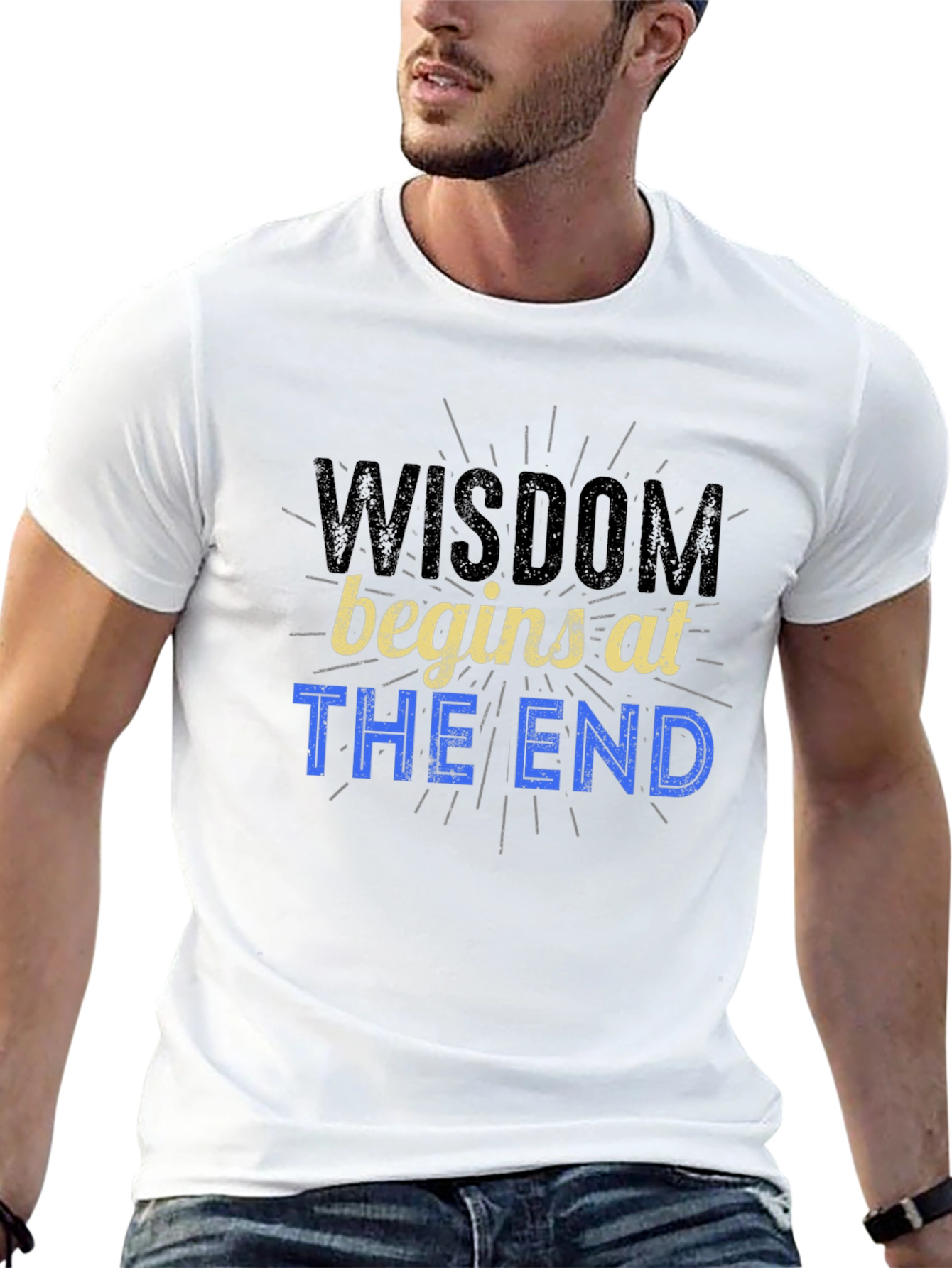 Wisdom Begins at The End Graphic Tee - Mens