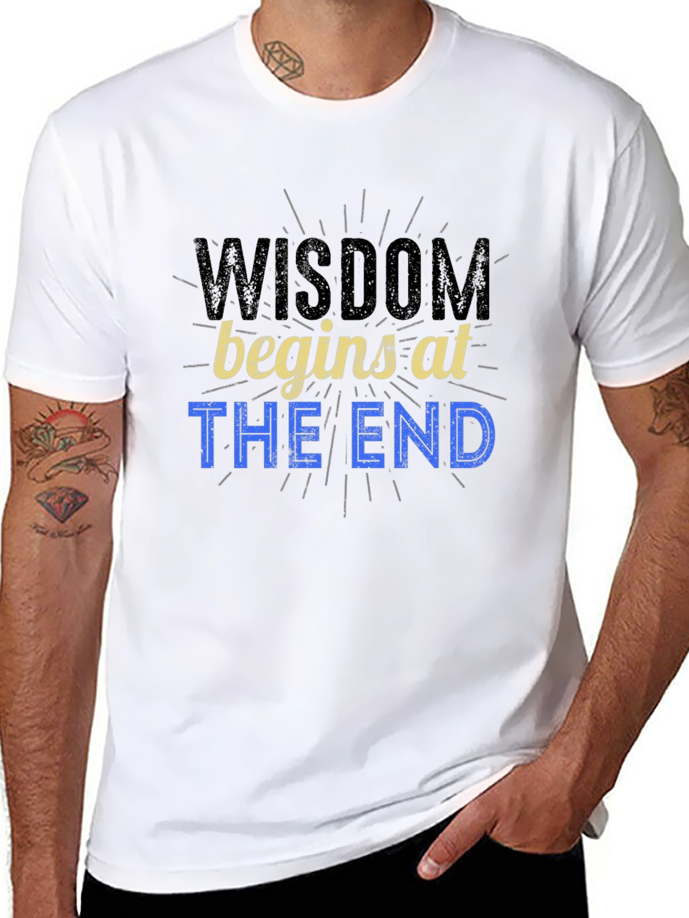 Wisdom Begins at The End Graphic Tee - Mens