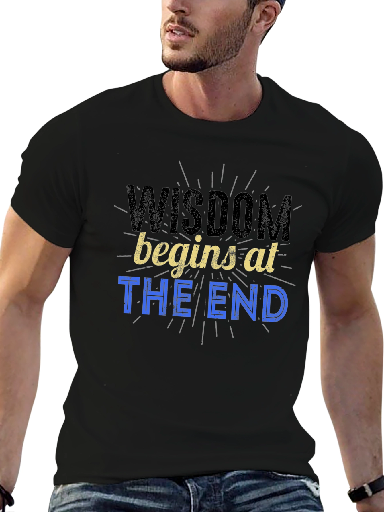 Wisdom Begins at The End Graphic Tee - Mens