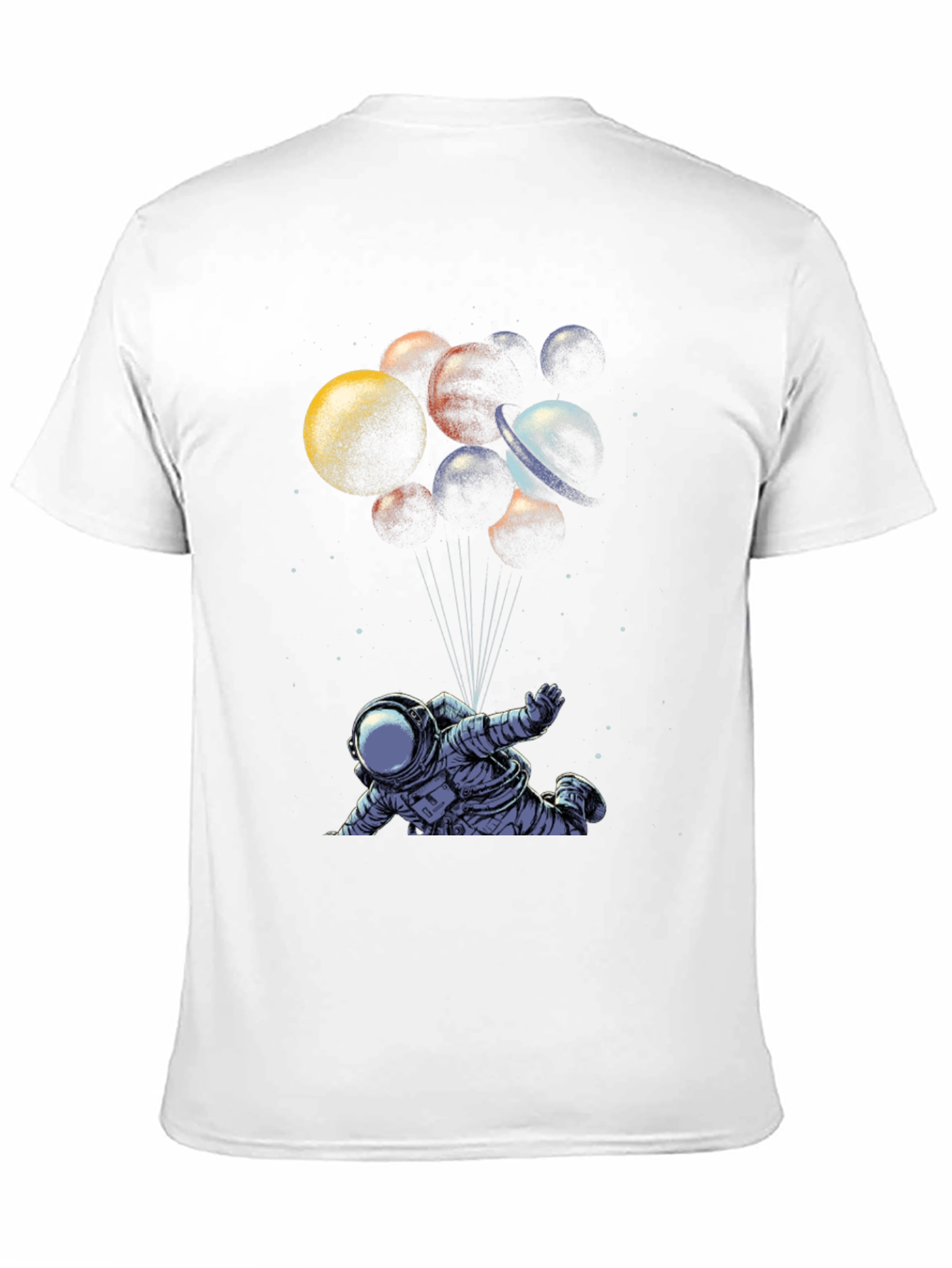Astronaut Planet Balloons Graphic Tee