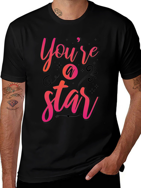 Youre a Star Graphic T-Shirt - Stylish Crew Neck Tee