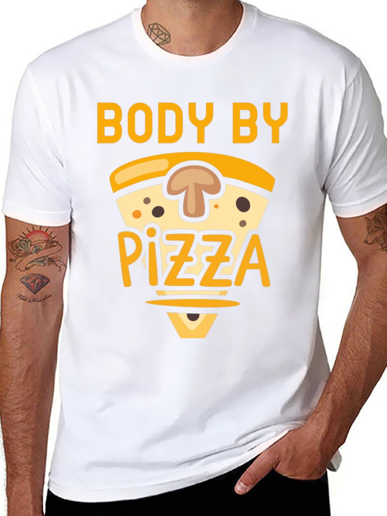 Body by Pizza T-Shirt - Funny Foodie Tee