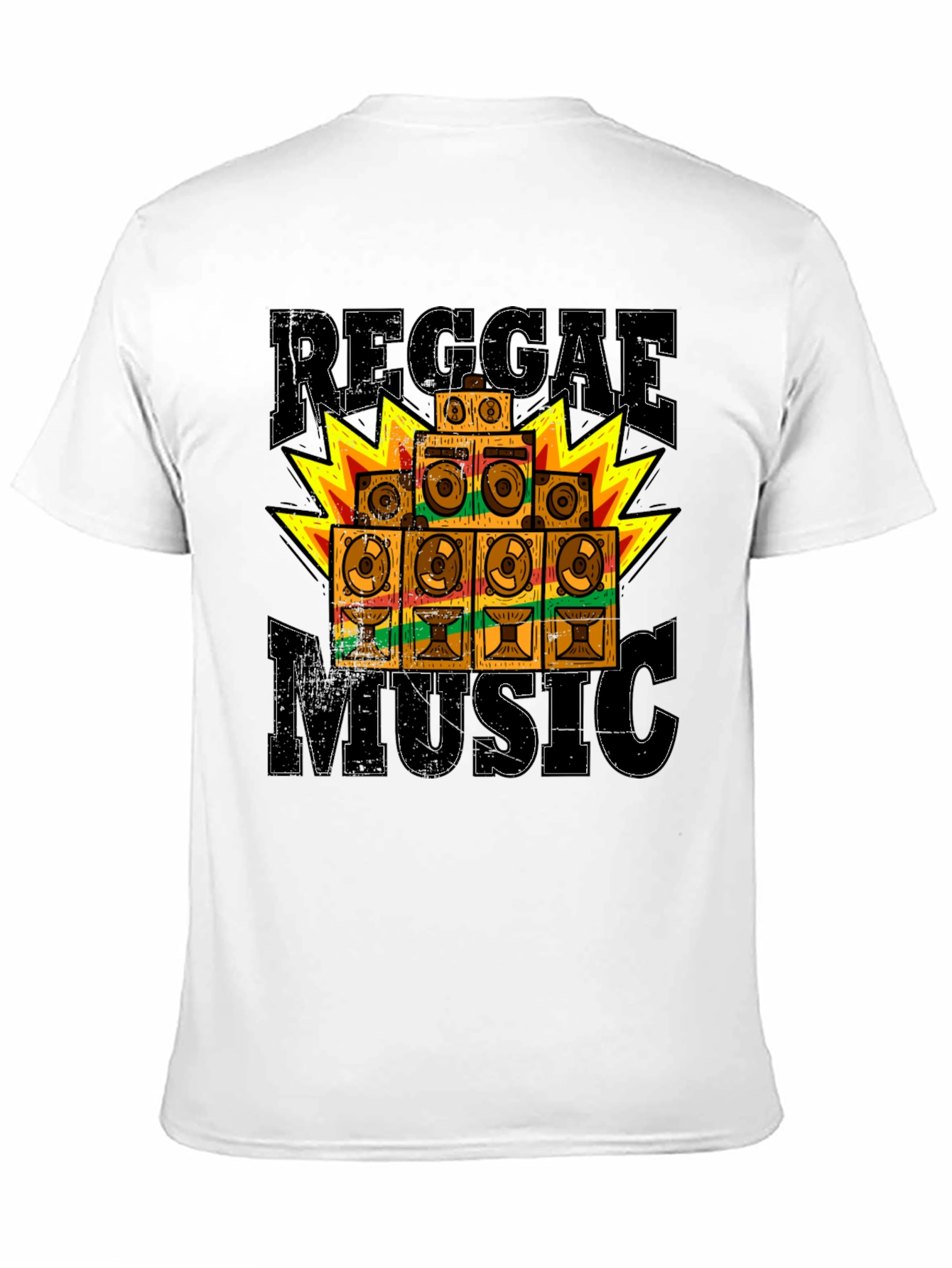 Reggae Music Graphic T-Shirt - Black