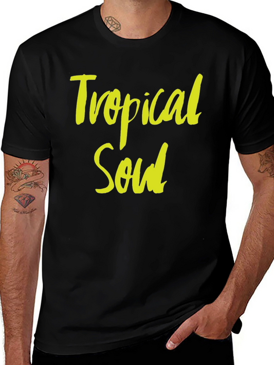 Tropical Soul Black Graphic T-Shirt