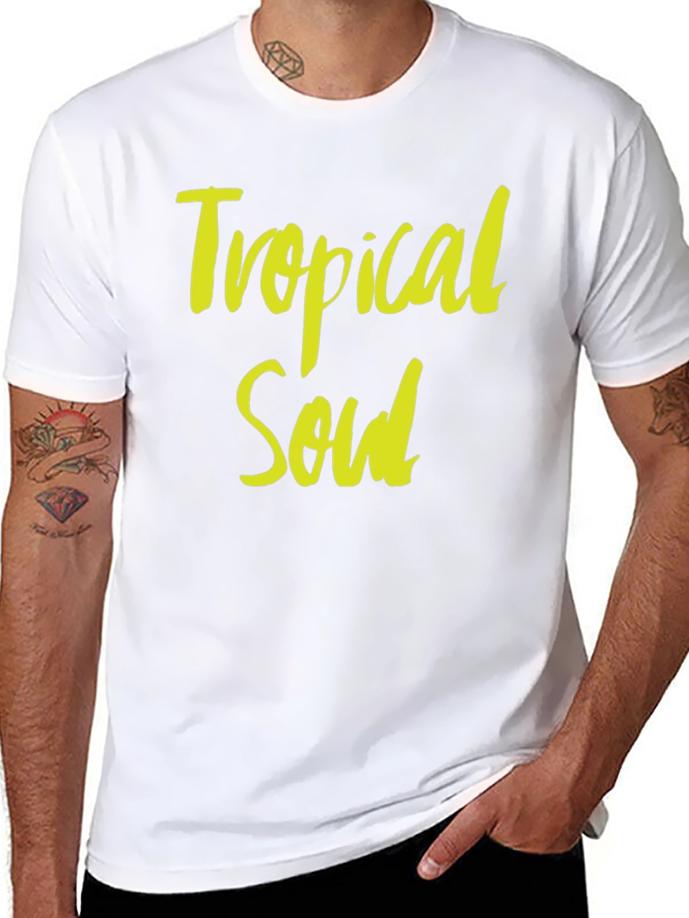 Tropical Soul Black Graphic T-Shirt