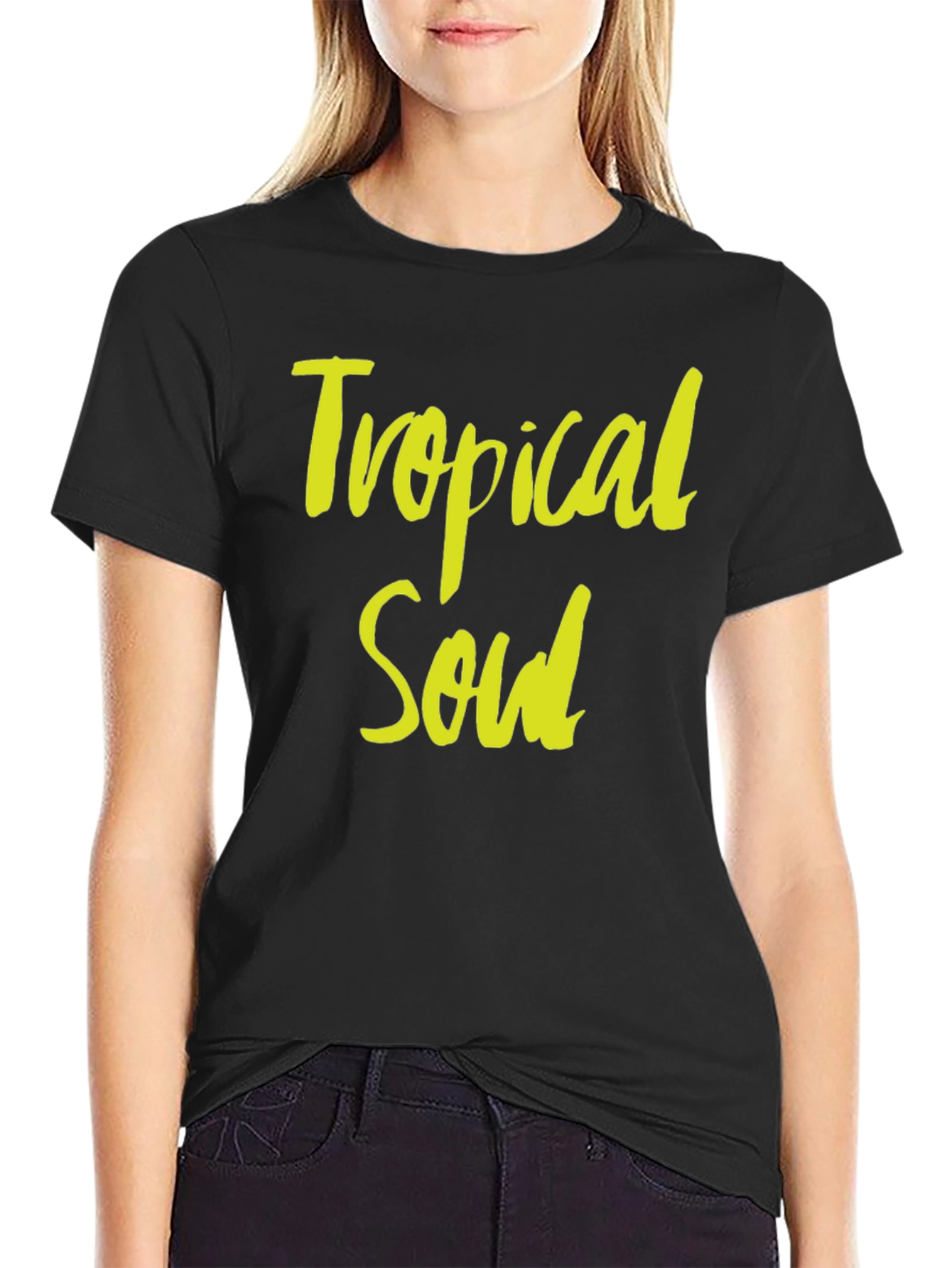 Tropical Soul Black Graphic T-Shirt