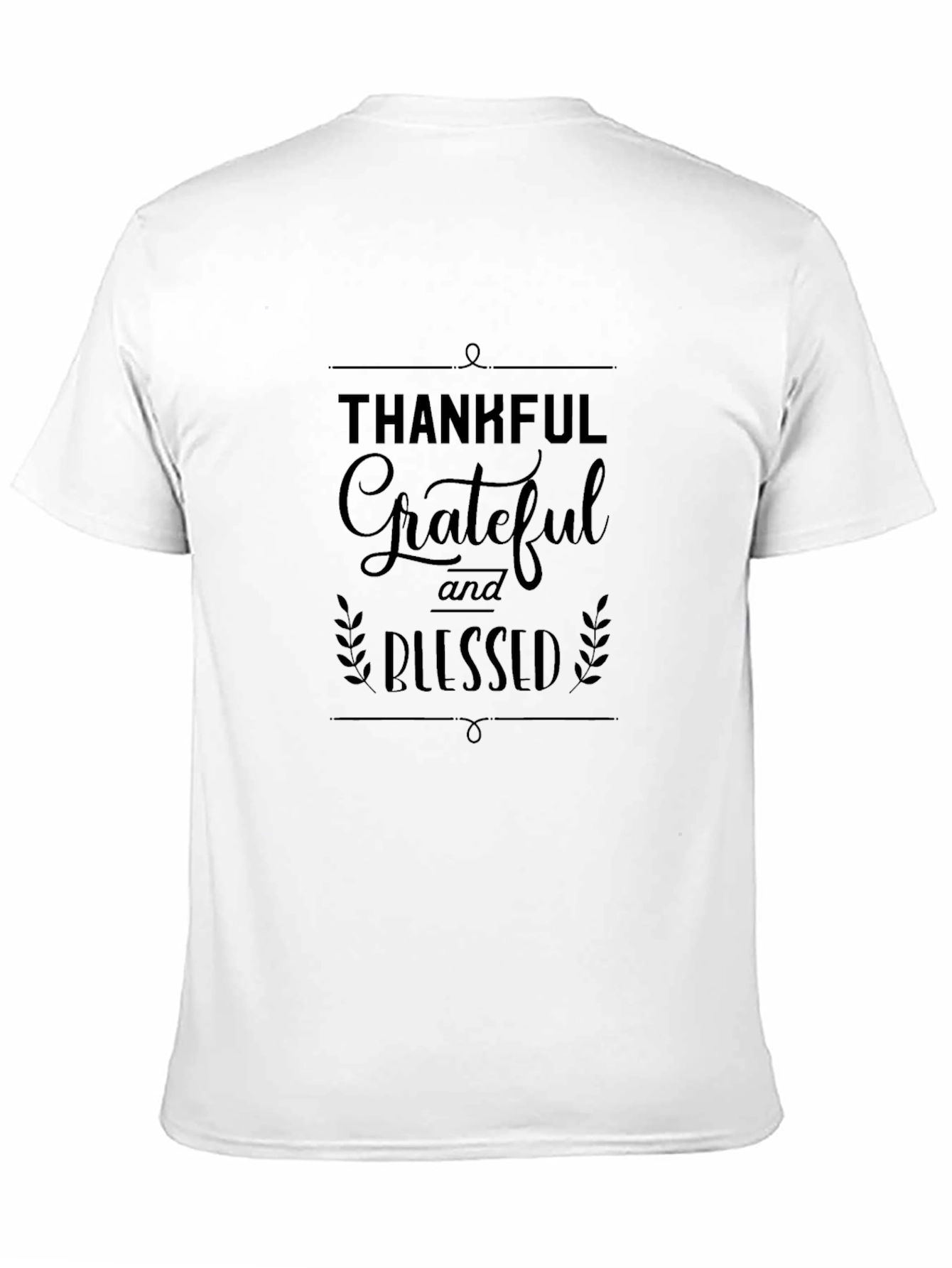 Thankful Grateful Blessed Black T-Shirt