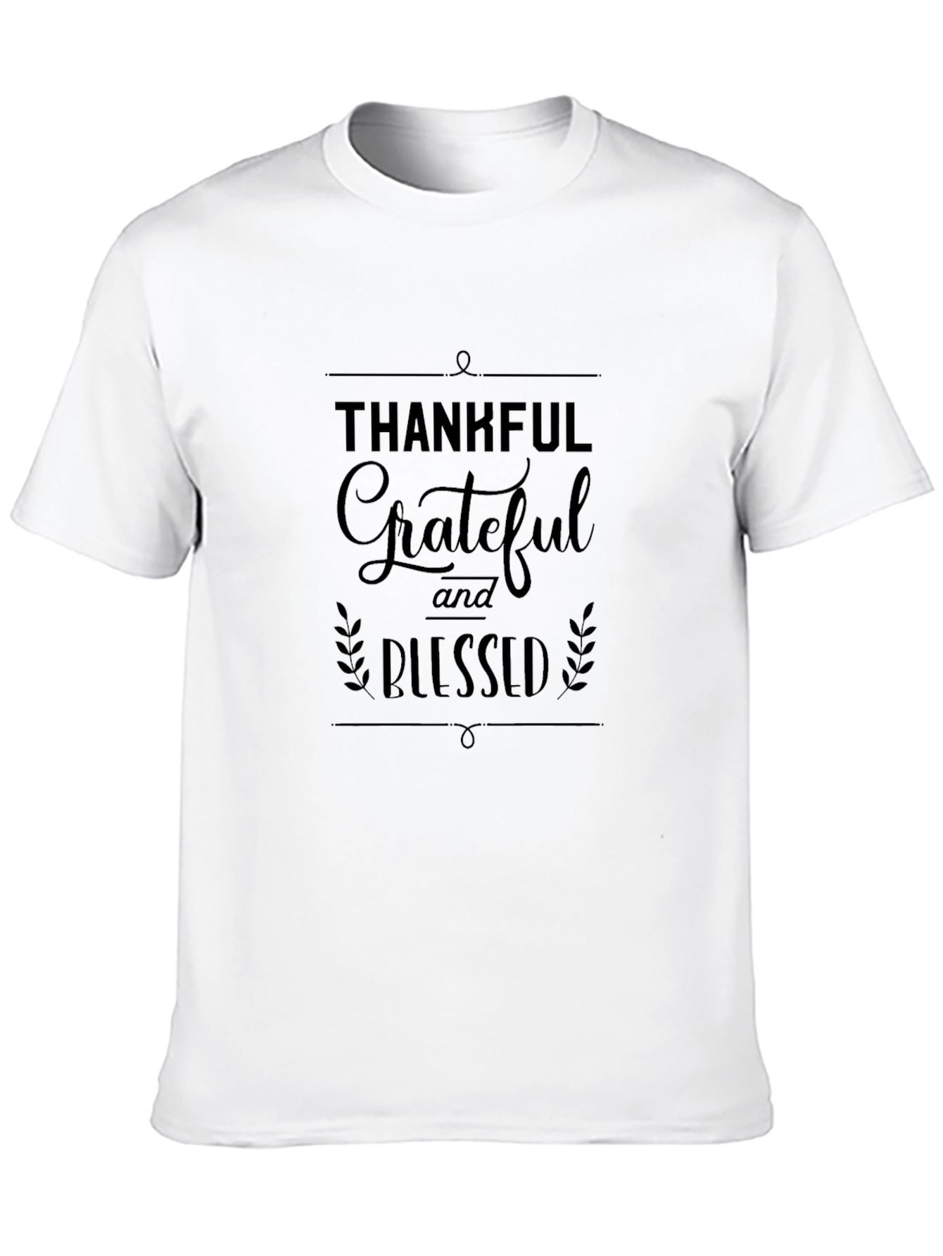Thankful Grateful Blessed Black T-Shirt
