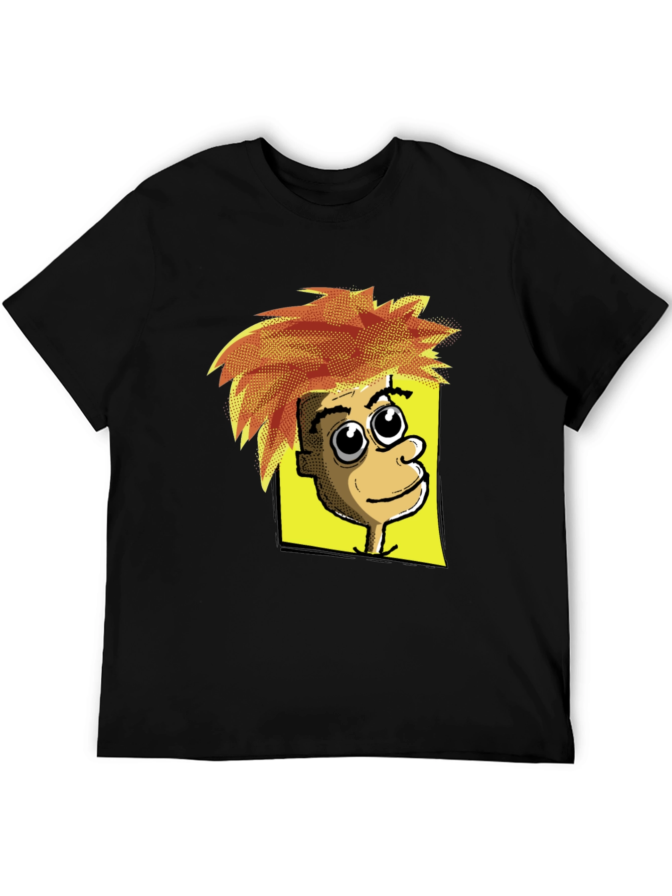 Cartoon Character Graphic Print Black T-Shirt
