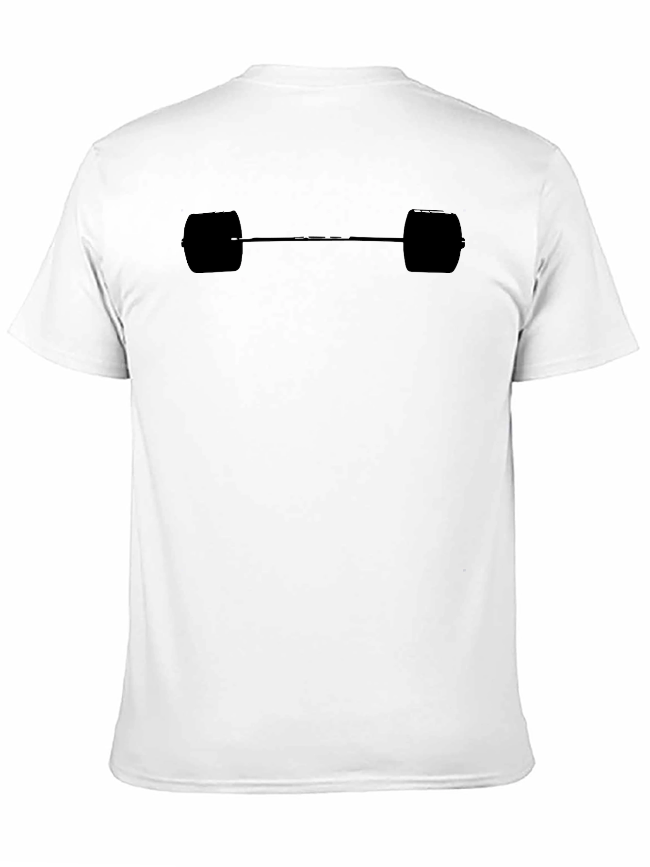 Black Weightlifting Barbell T-Shirt