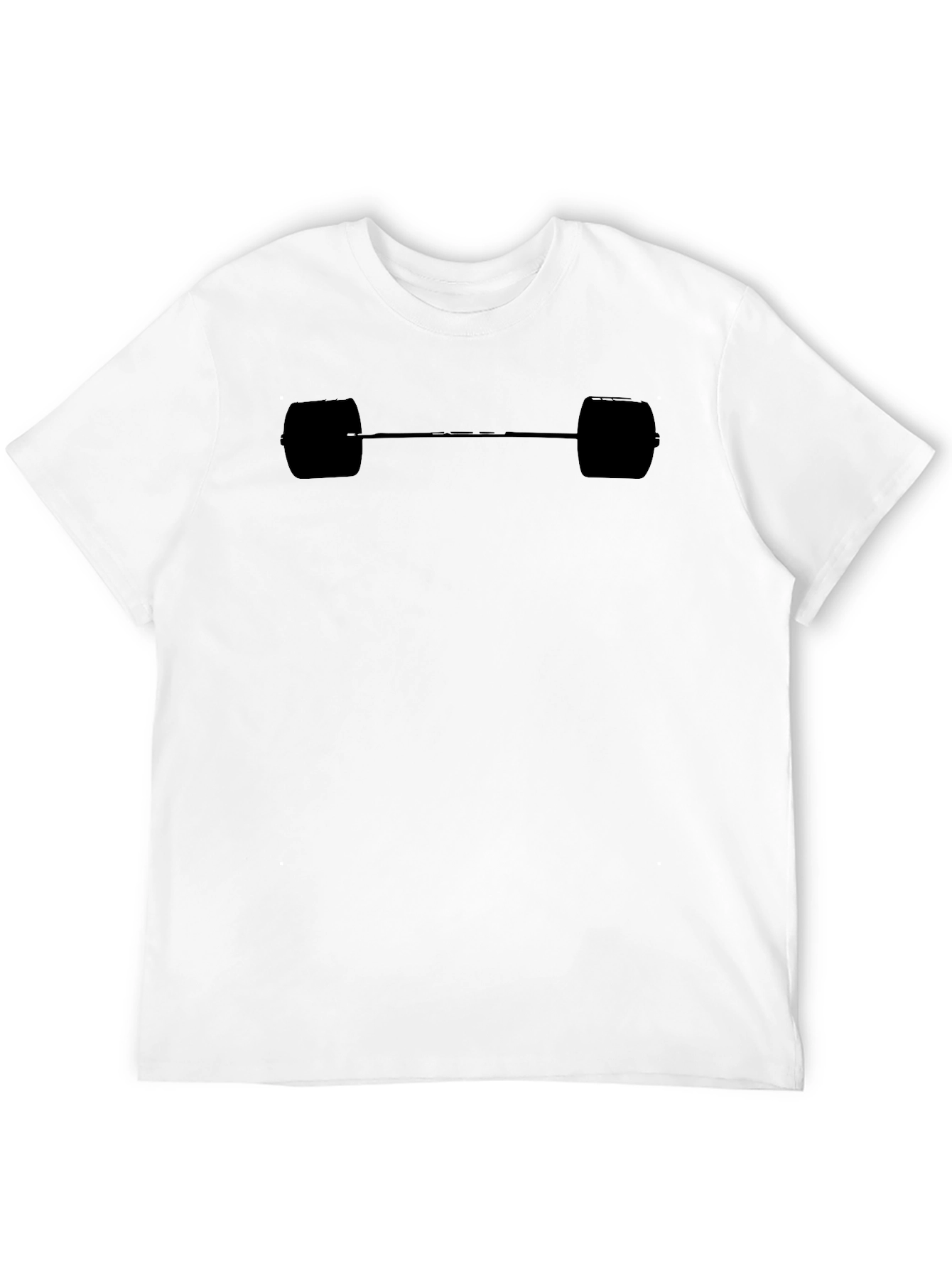 Black Weightlifting Barbell T-Shirt