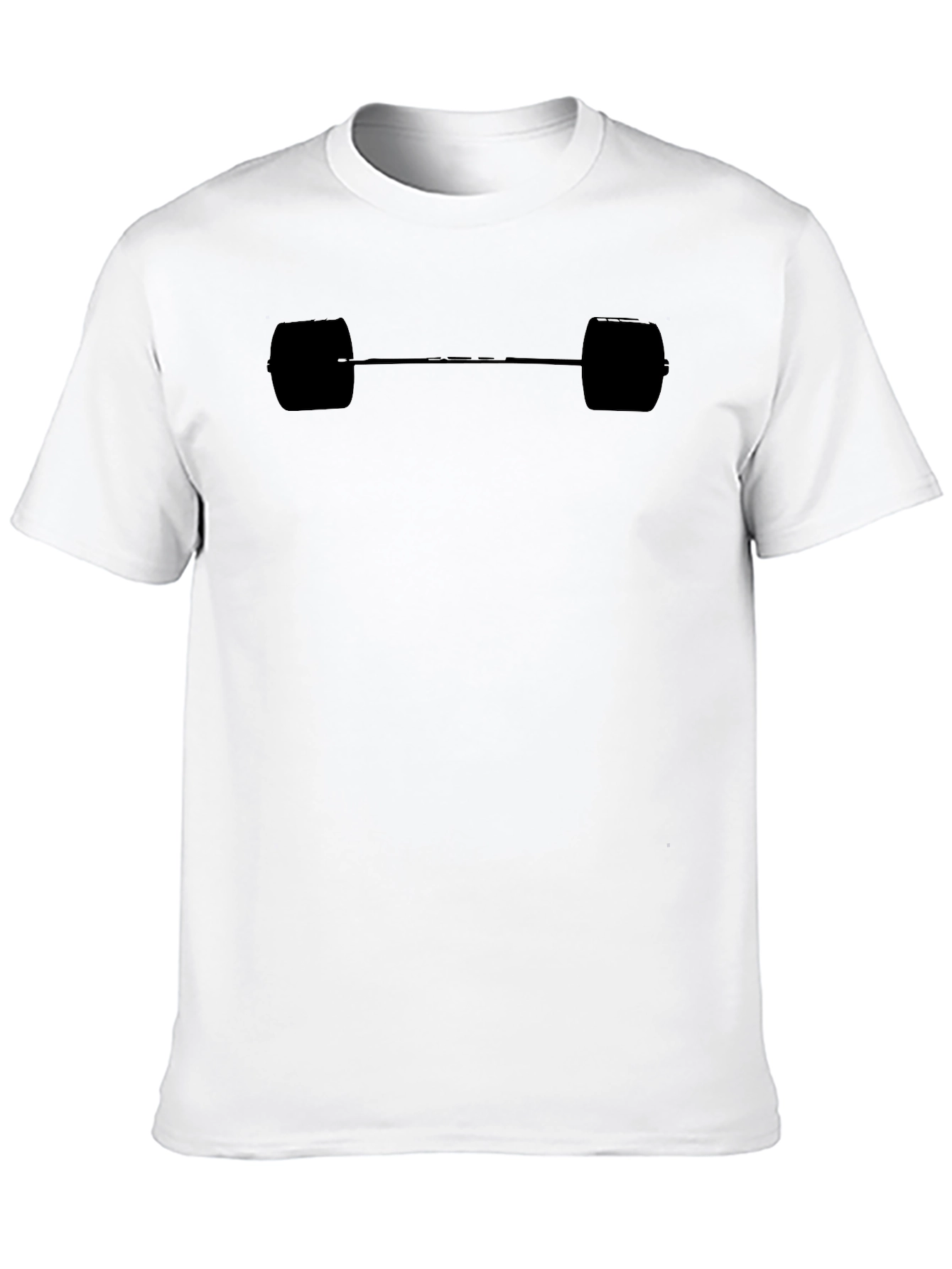 Black Weightlifting Barbell T-Shirt