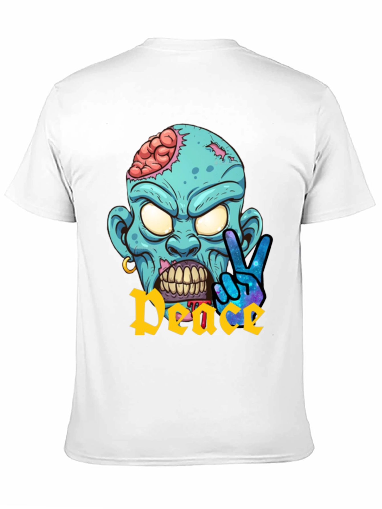 Zombie Peace Sign Graphic T-Shirt
