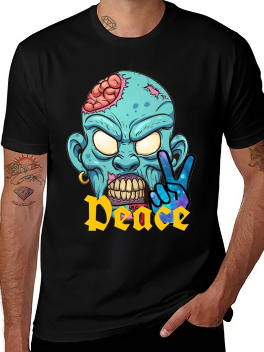 Zombie Peace Sign Graphic T-Shirt