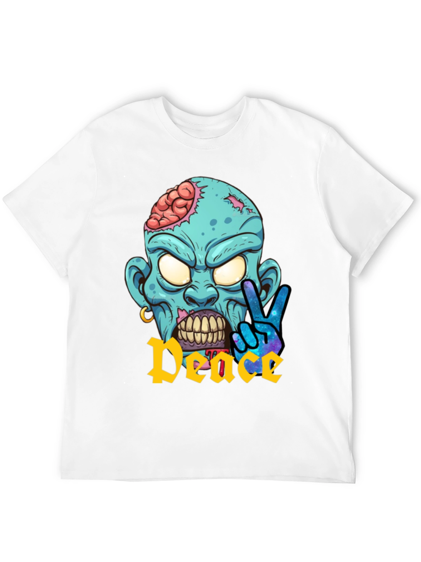 Zombie Peace Sign Graphic T-Shirt