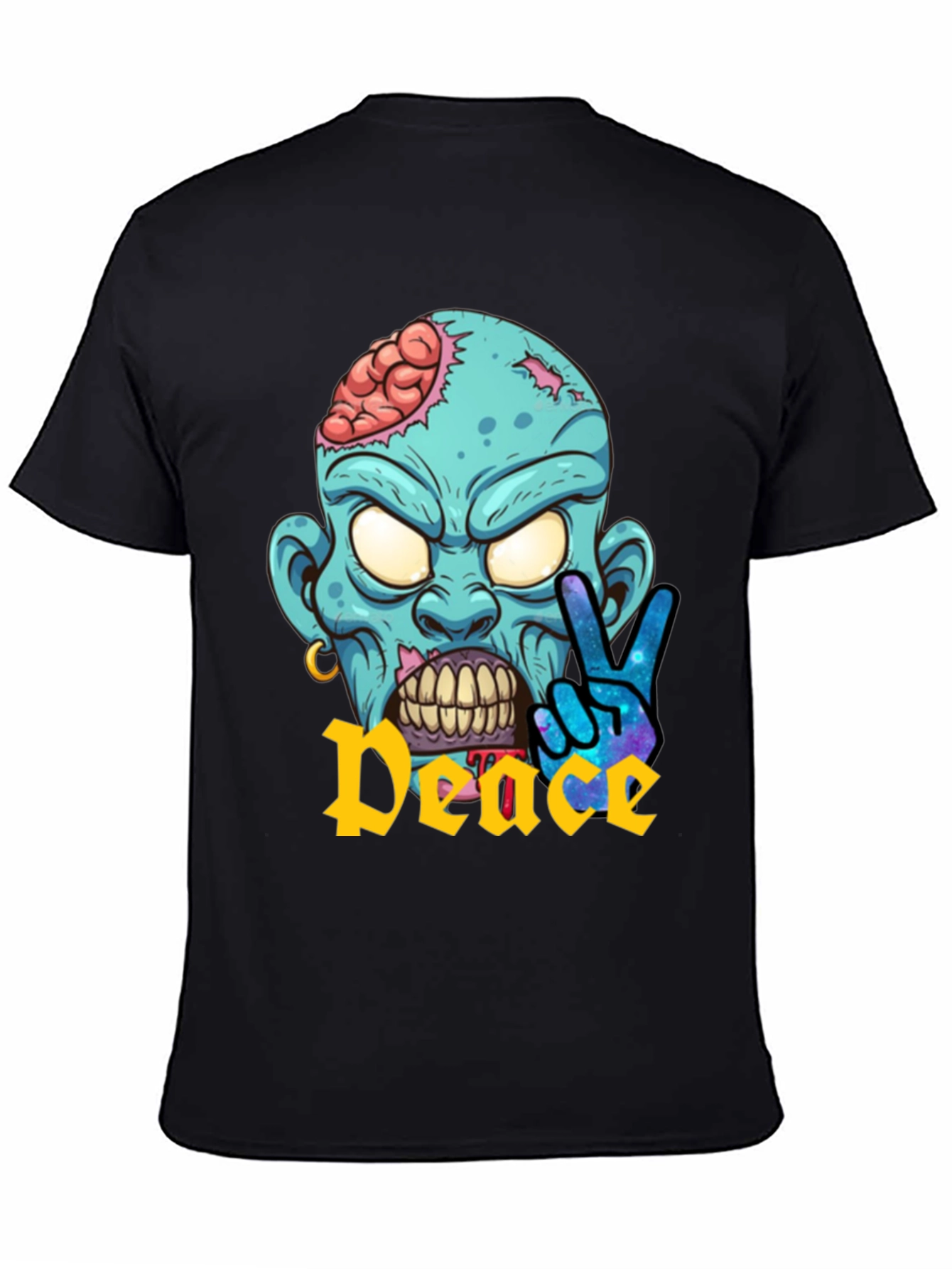 Zombie Peace Sign Graphic T-Shirt