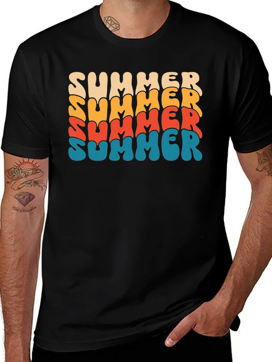 Retro Summer Graphic Tee - Vintage Style Comfort
