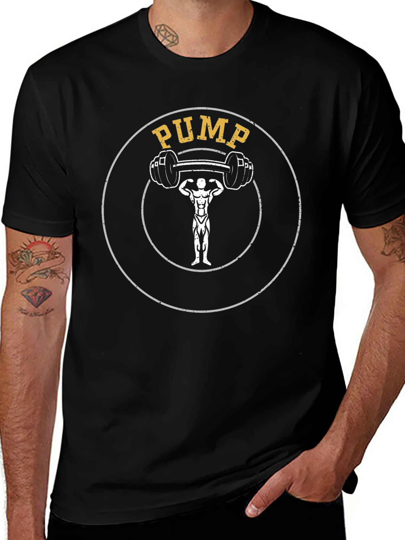 Pump Weightlifting Black T-Shirt