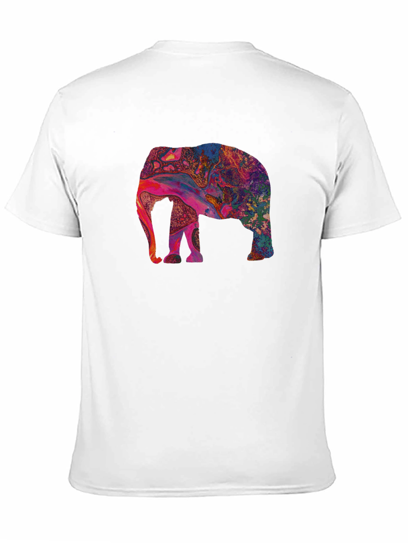 Psychedelic Elephant Graphic Tee - Black