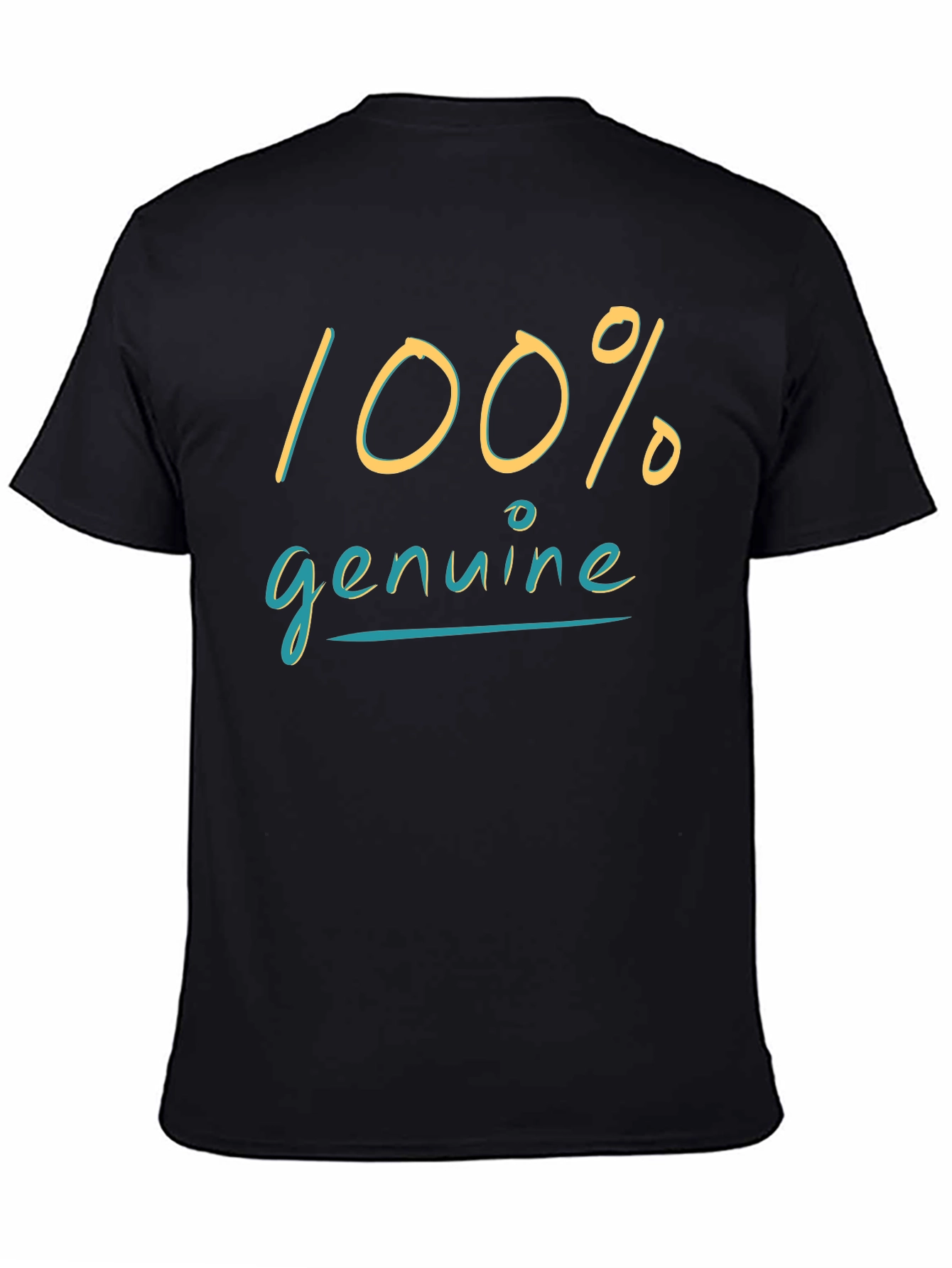 100% Genuine Black Graphic Tee