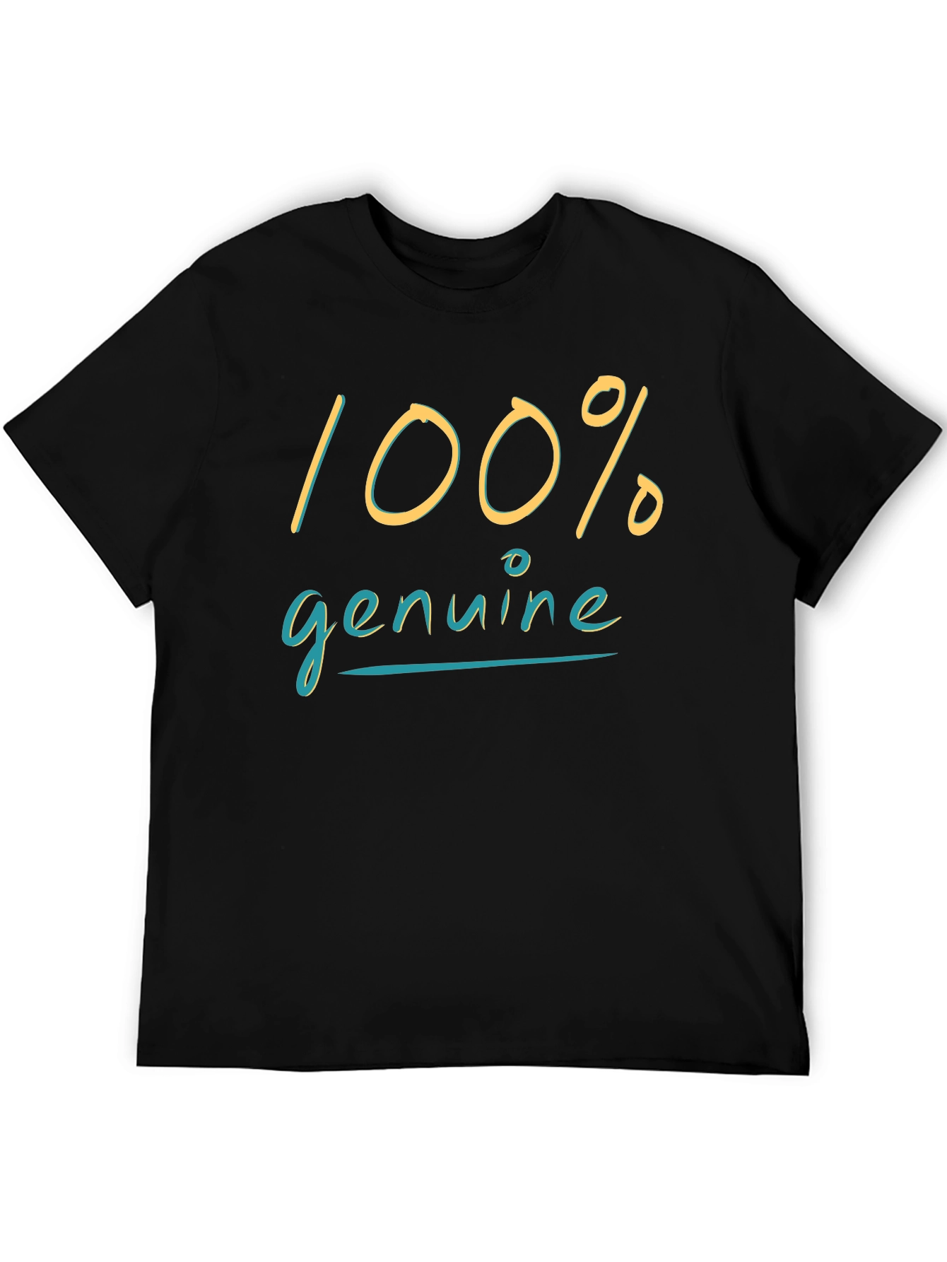 100% Genuine Black Graphic Tee