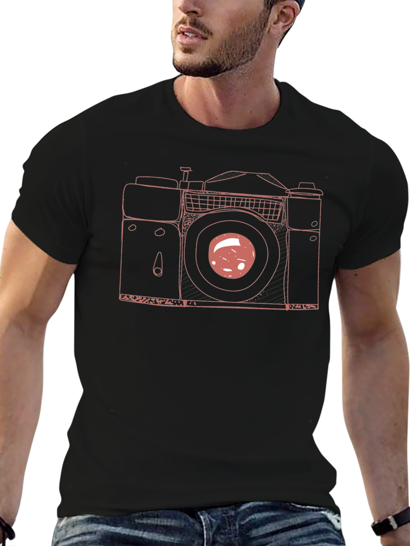 Retro Camera Graphic T-Shirt - Classic Style Tee