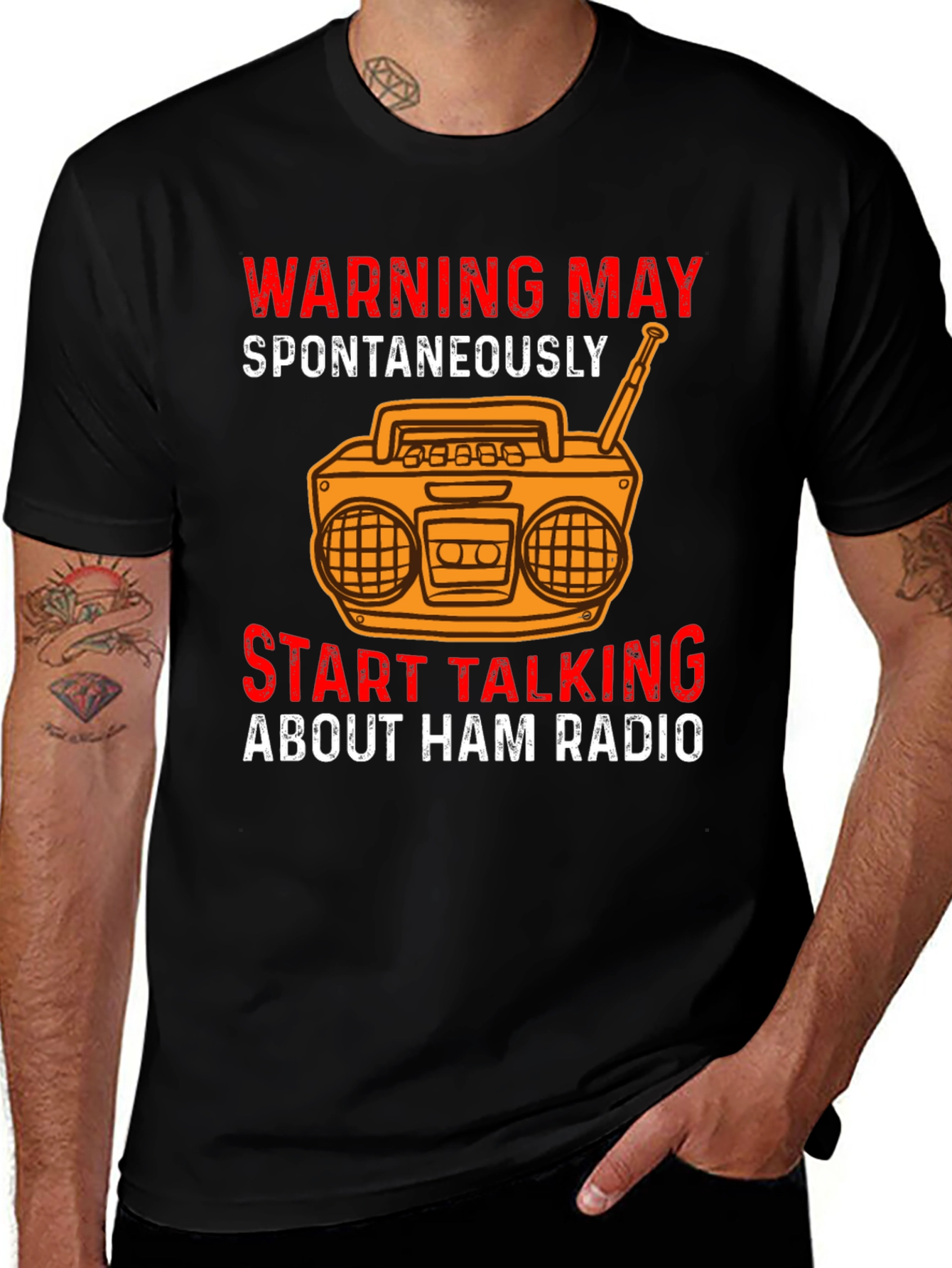 Warning Ham Radio Graphic Tee