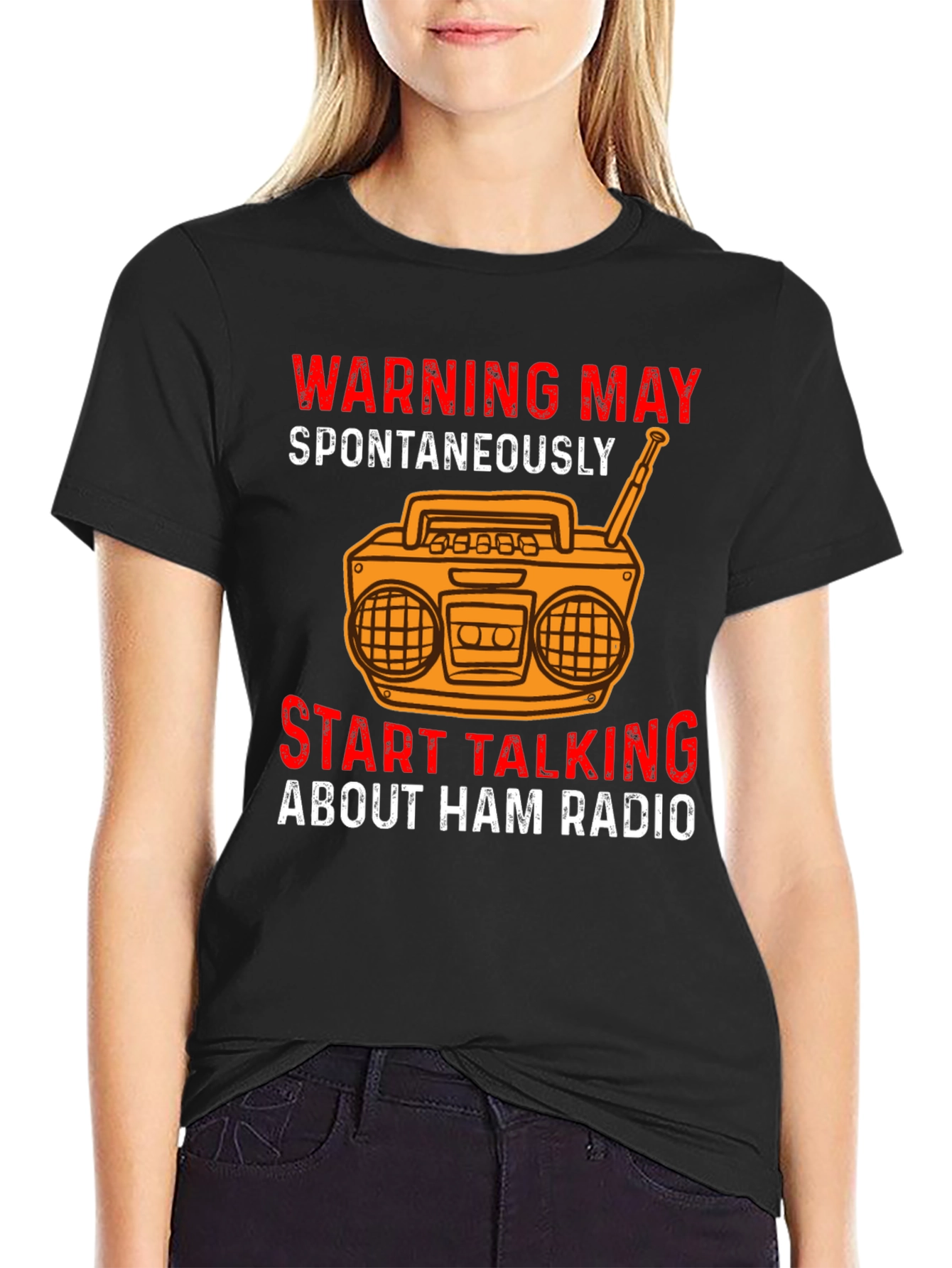 Warning Ham Radio Graphic Tee