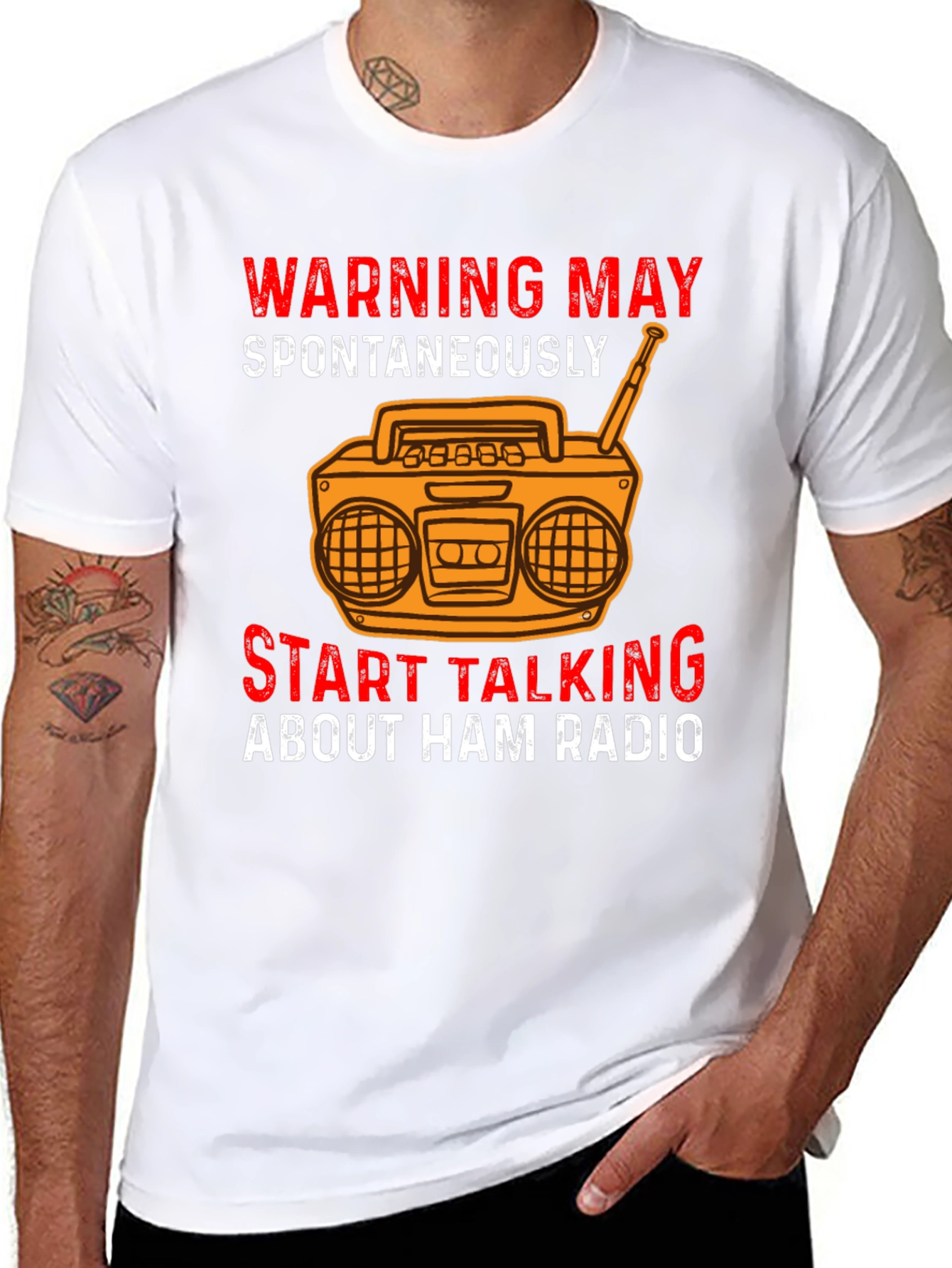 Warning Ham Radio Graphic Tee