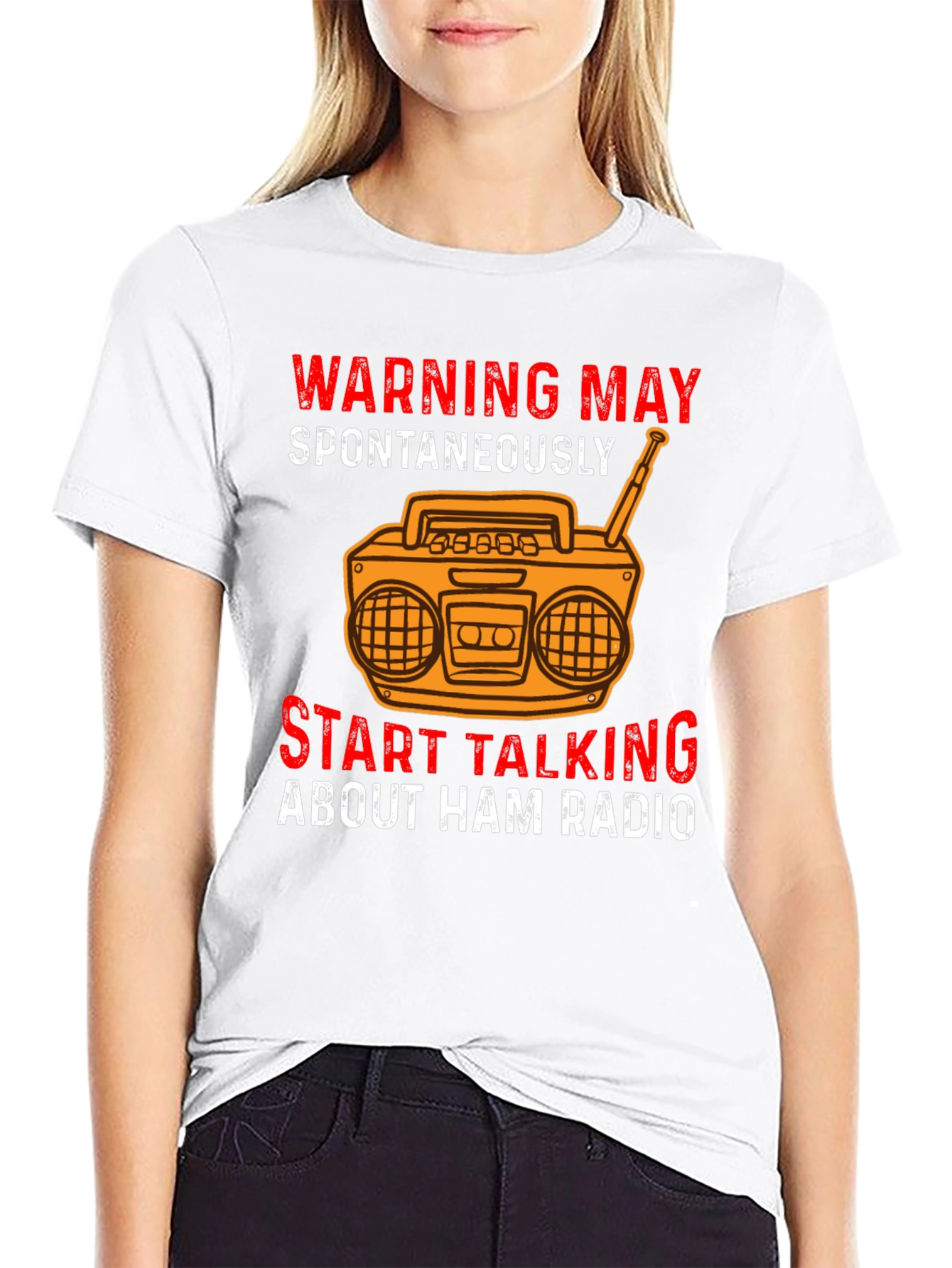 Warning Ham Radio Graphic Tee