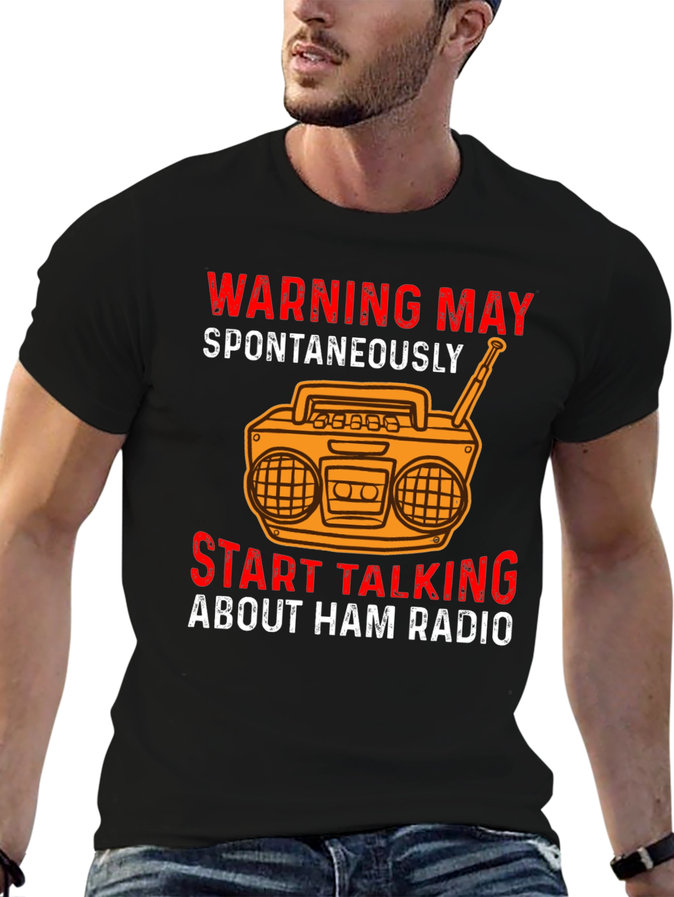 Warning Ham Radio Graphic Tee