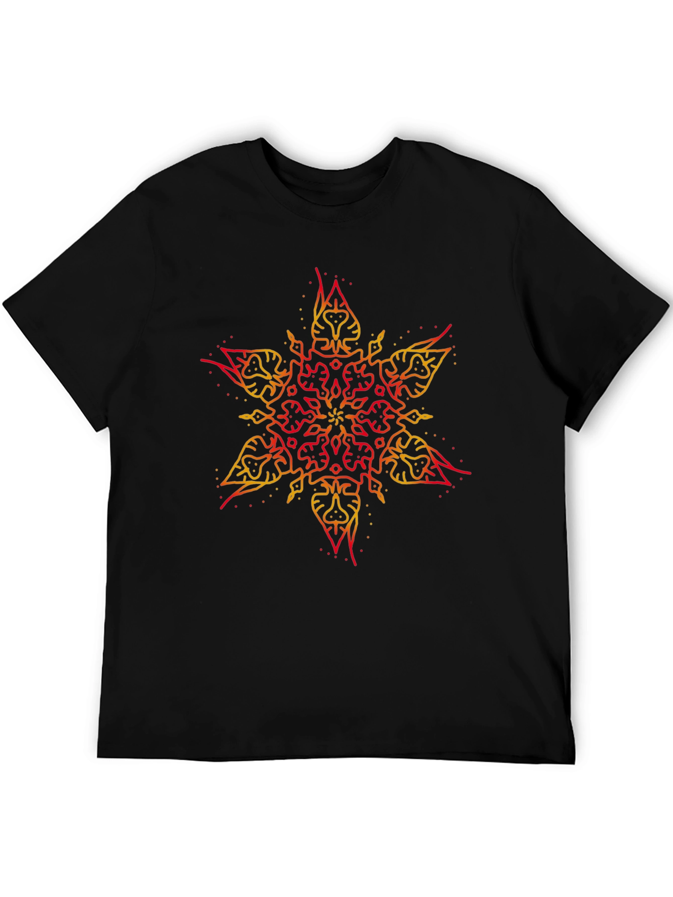 Tribal Star Graphic Black T-Shirt