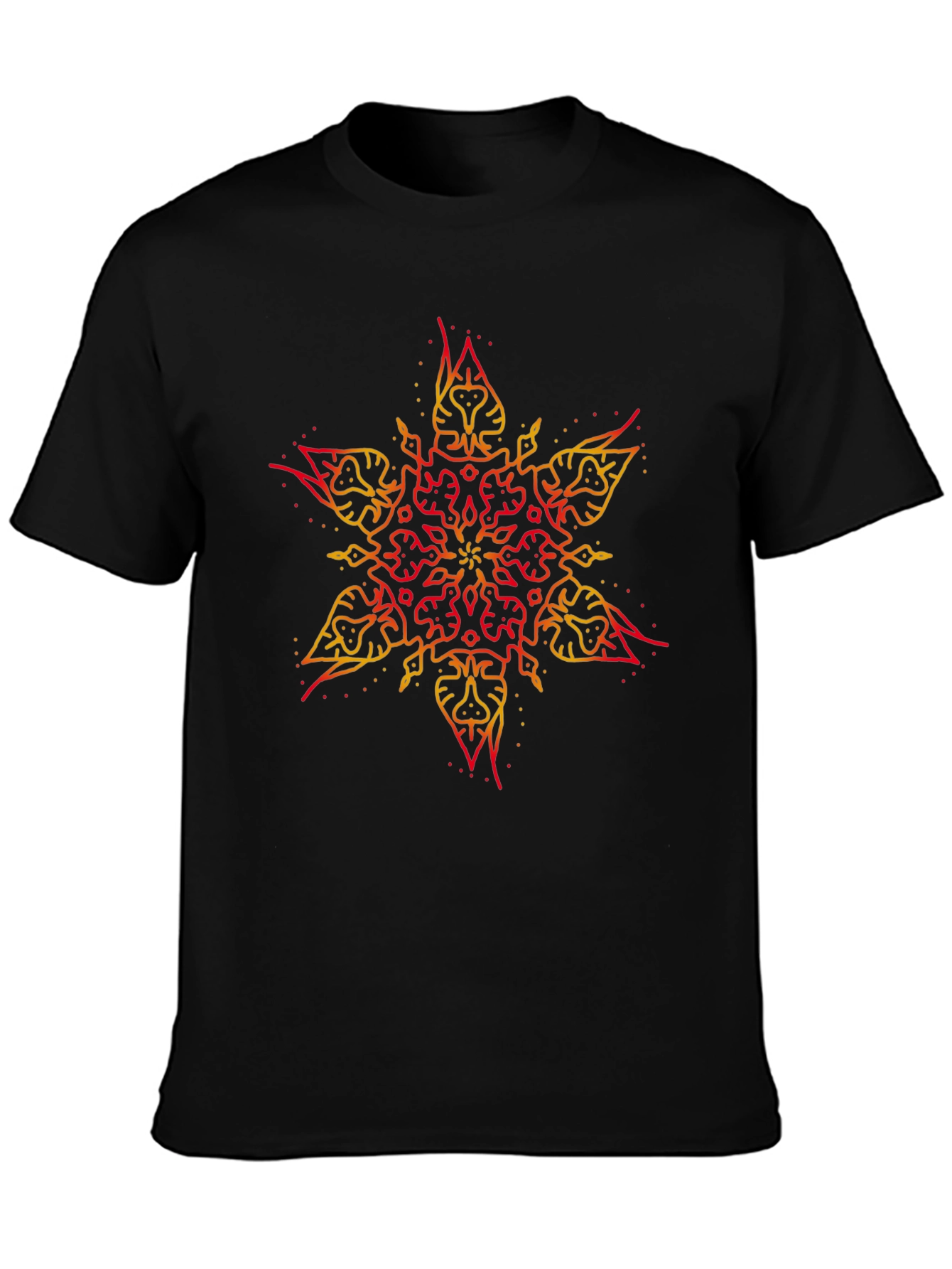 Tribal Star Graphic Black T-Shirt